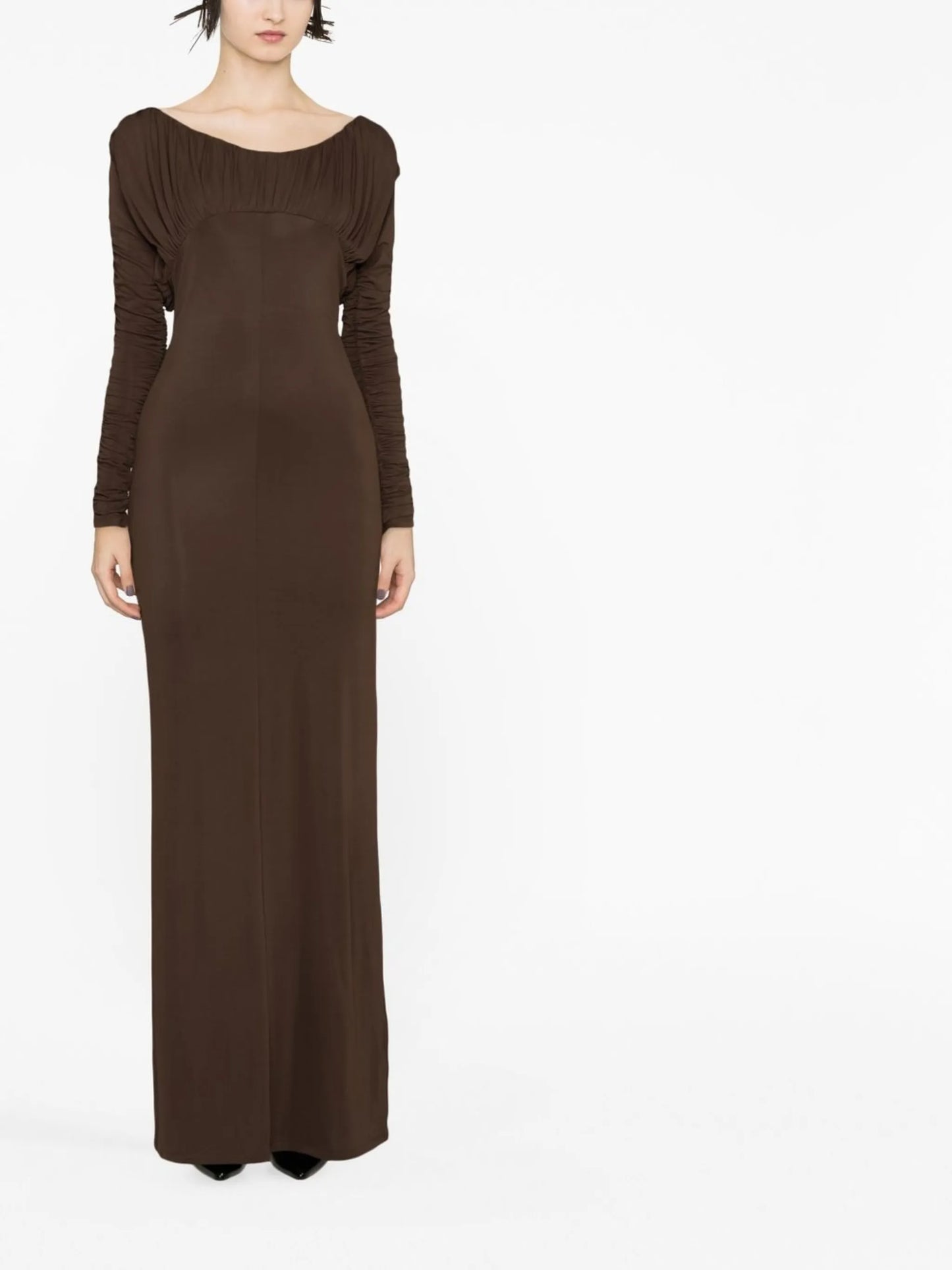 Safia ruched maxi dress