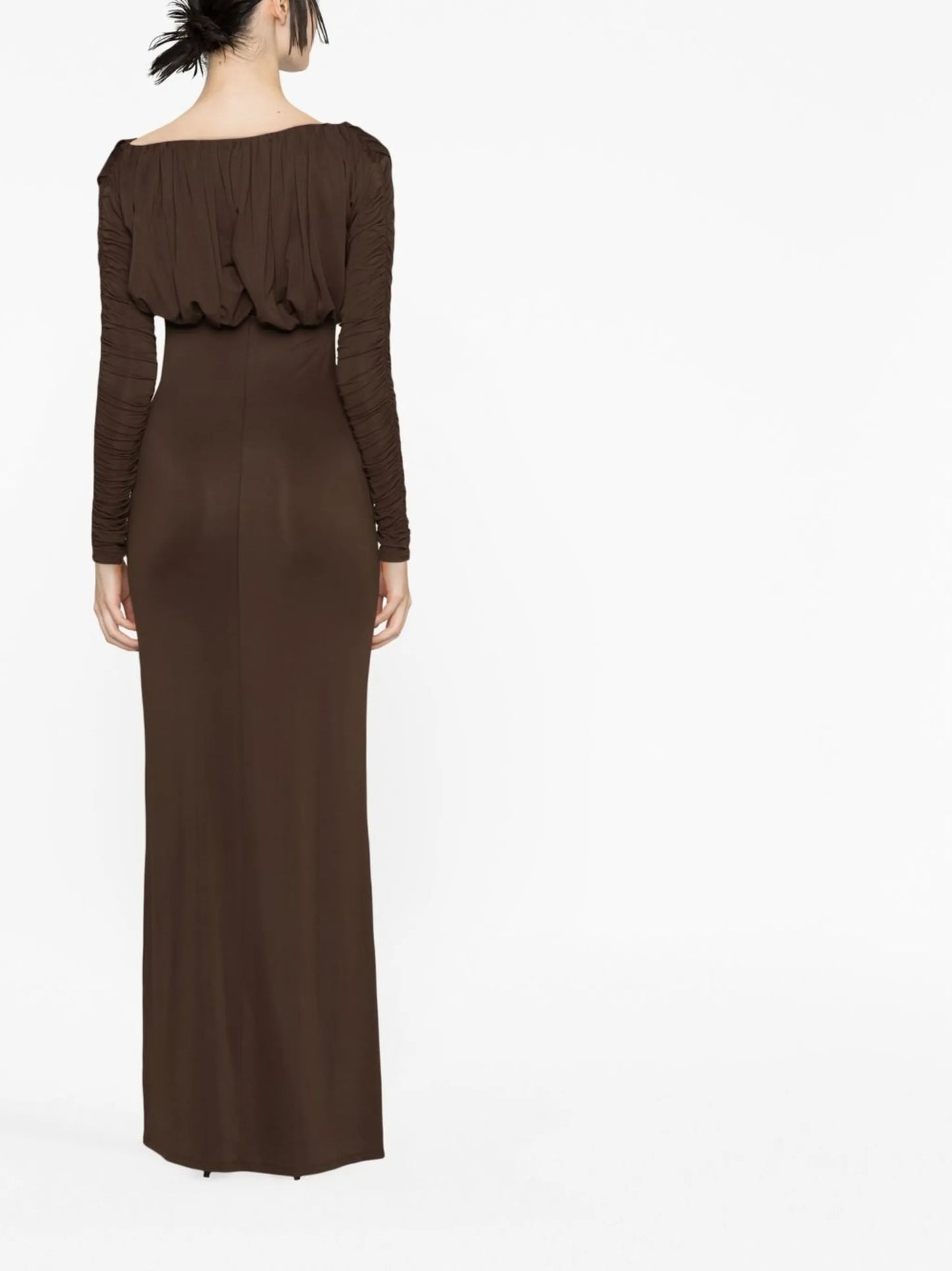 Safia ruched maxi dress