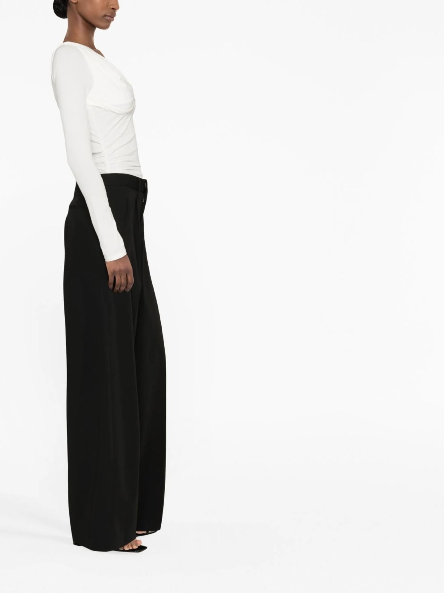 Elyse off-shoulder twist-front bodysuit