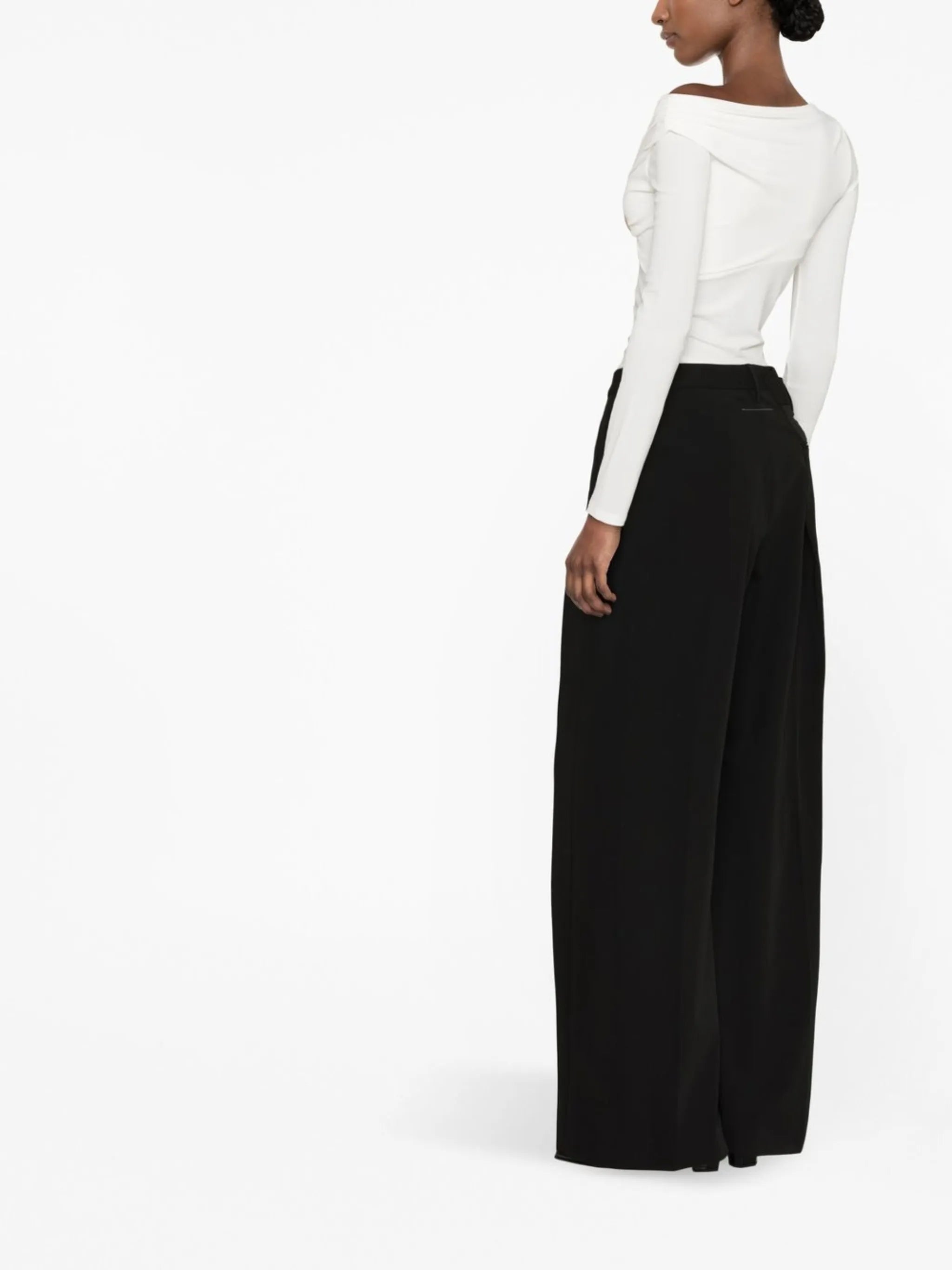 Elyse off-shoulder twist-front bodysuit