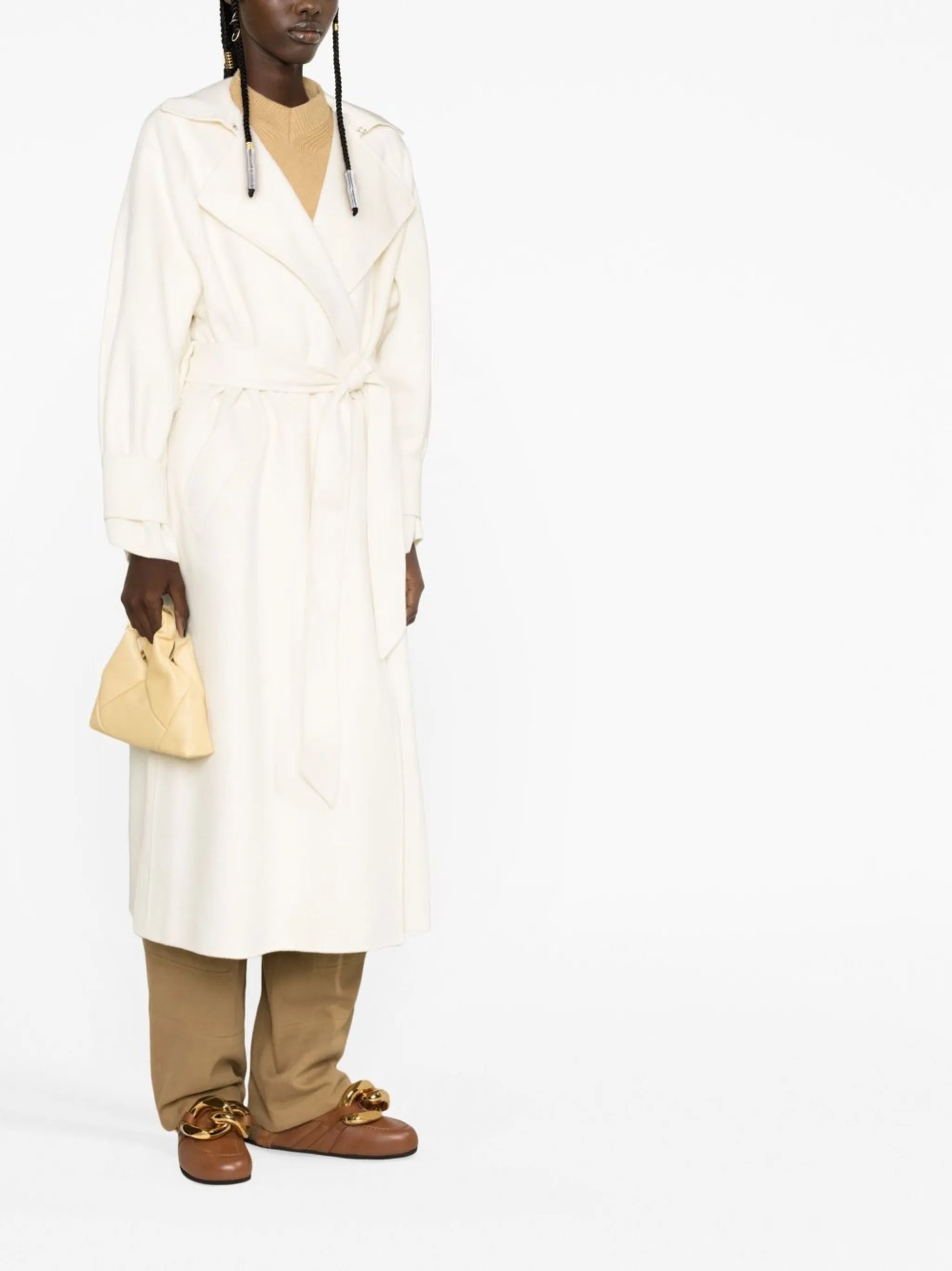 Pia belted-waist coat
