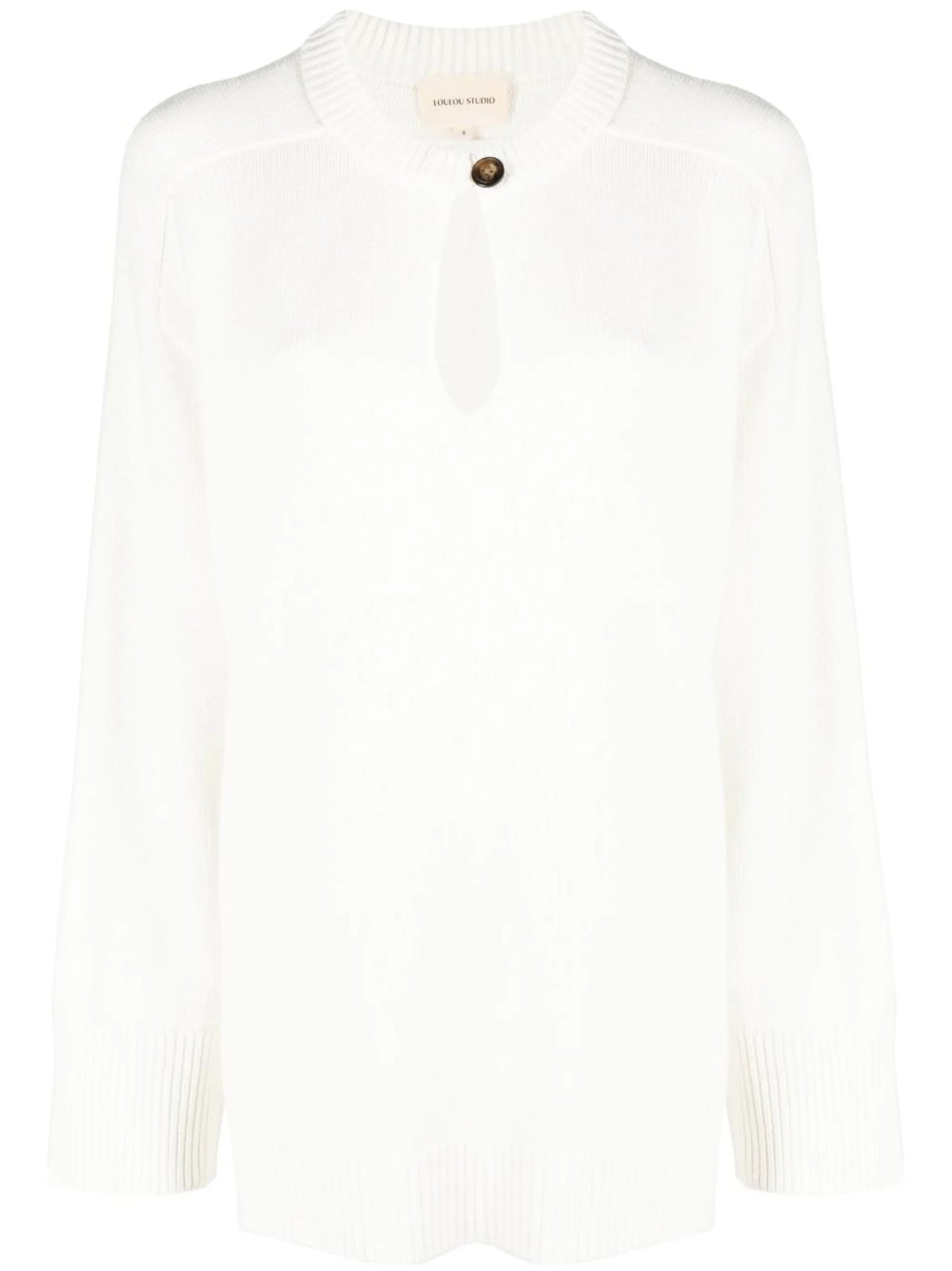 button-front long-sleeved jumper