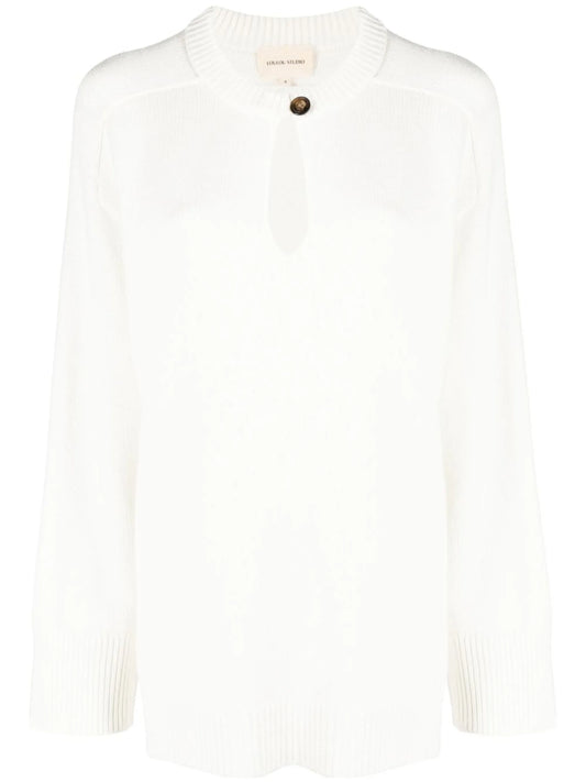 button-front long-sleeved jumper