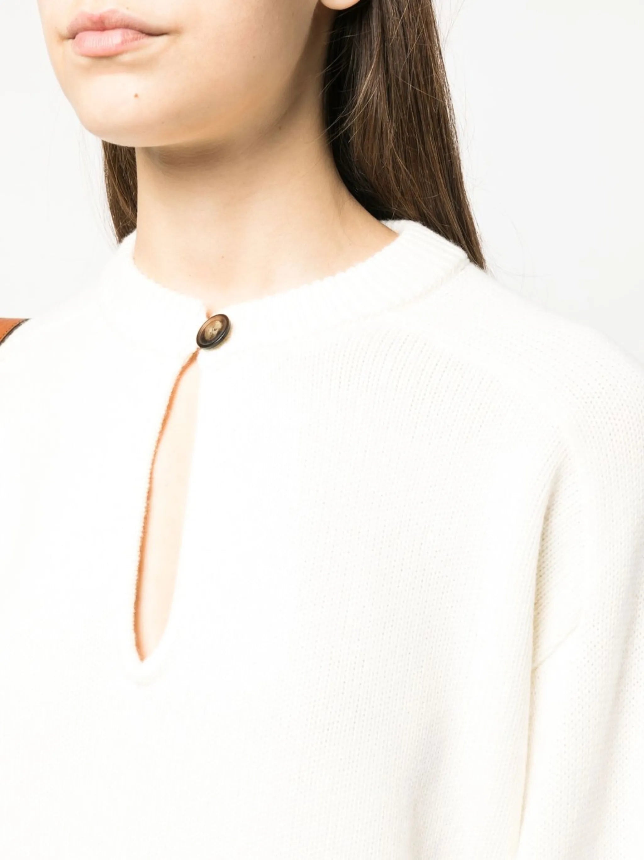 button-front long-sleeved jumper