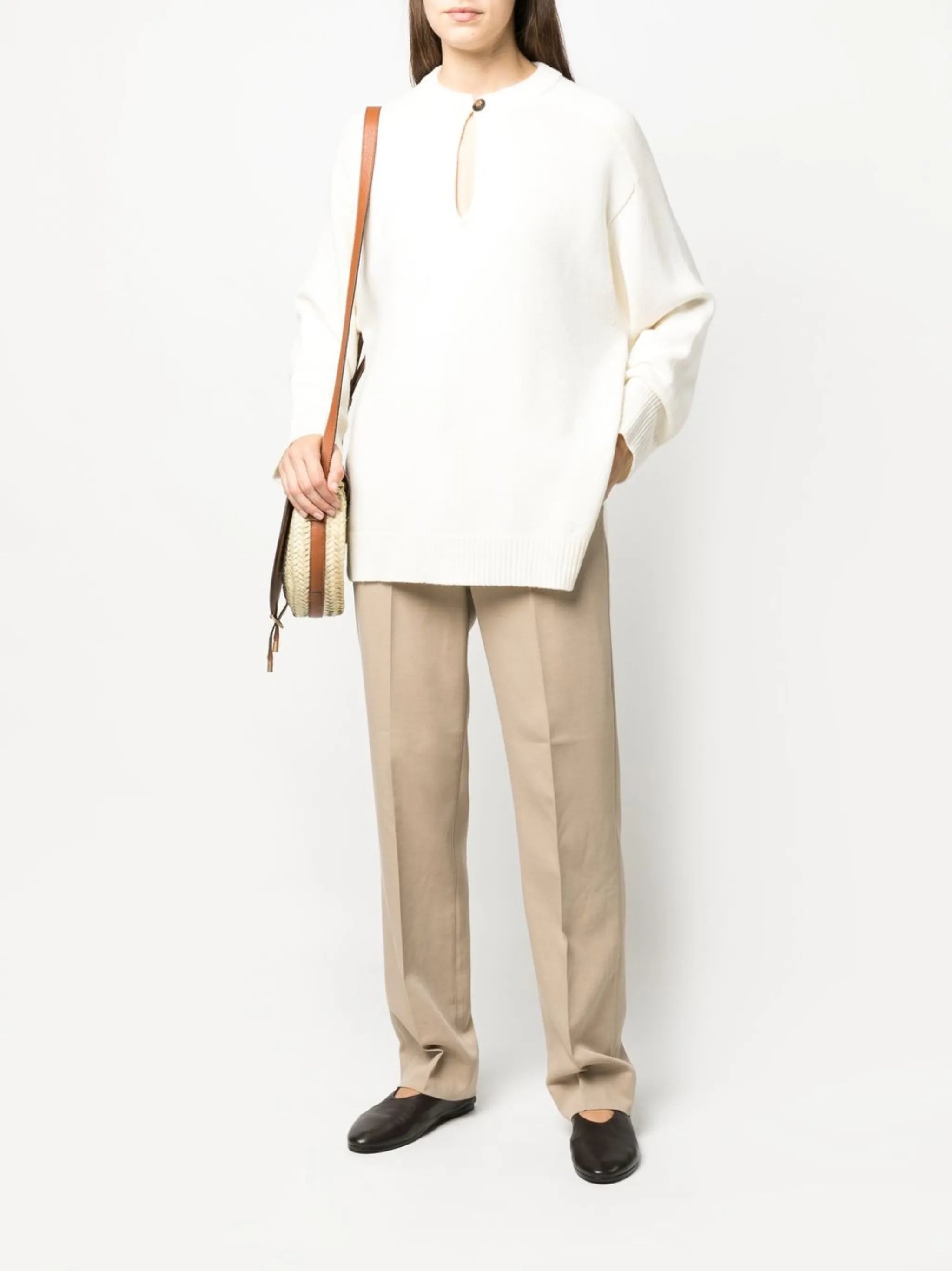 button-front long-sleeved jumper
