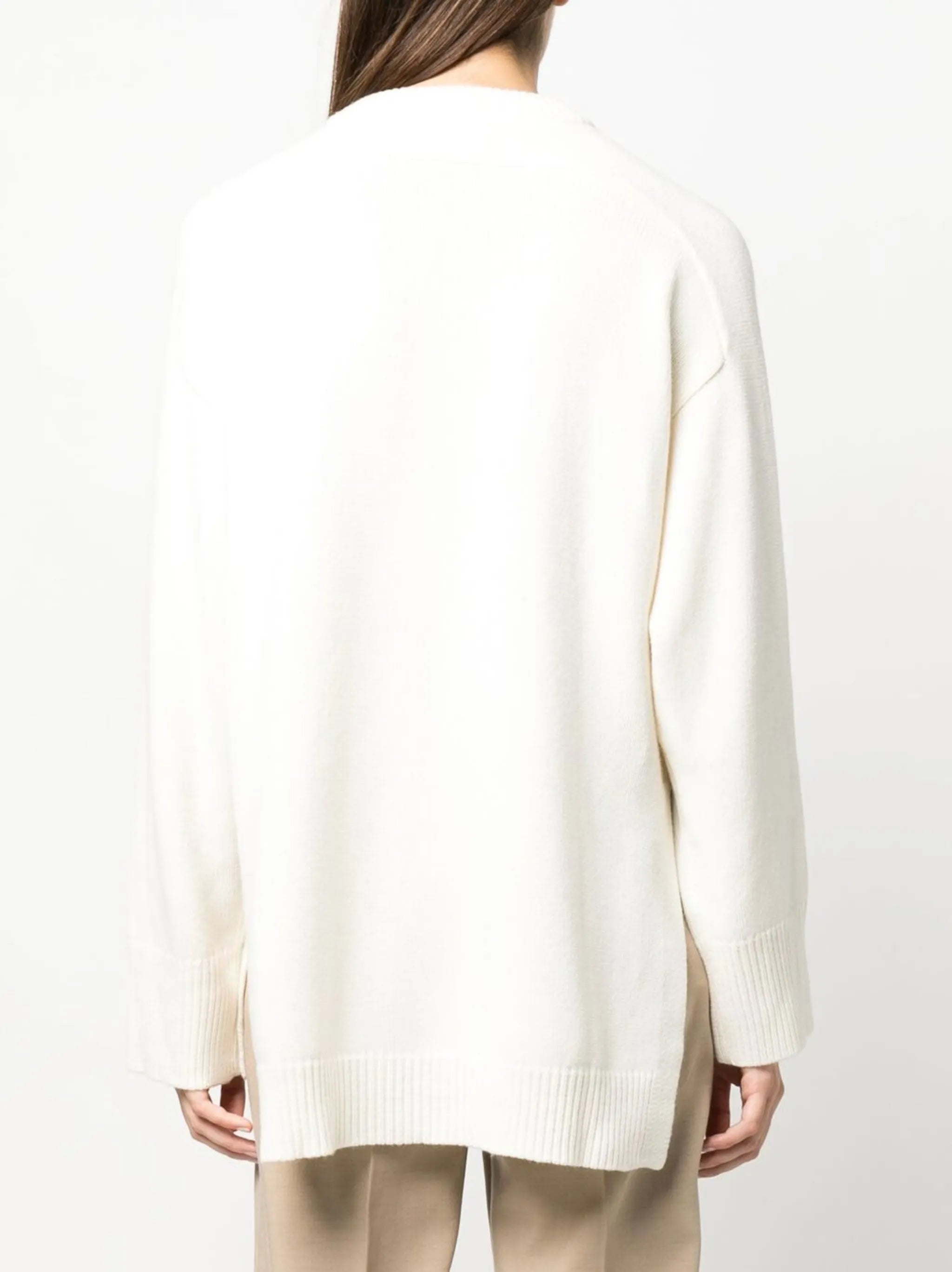 button-front long-sleeved jumper