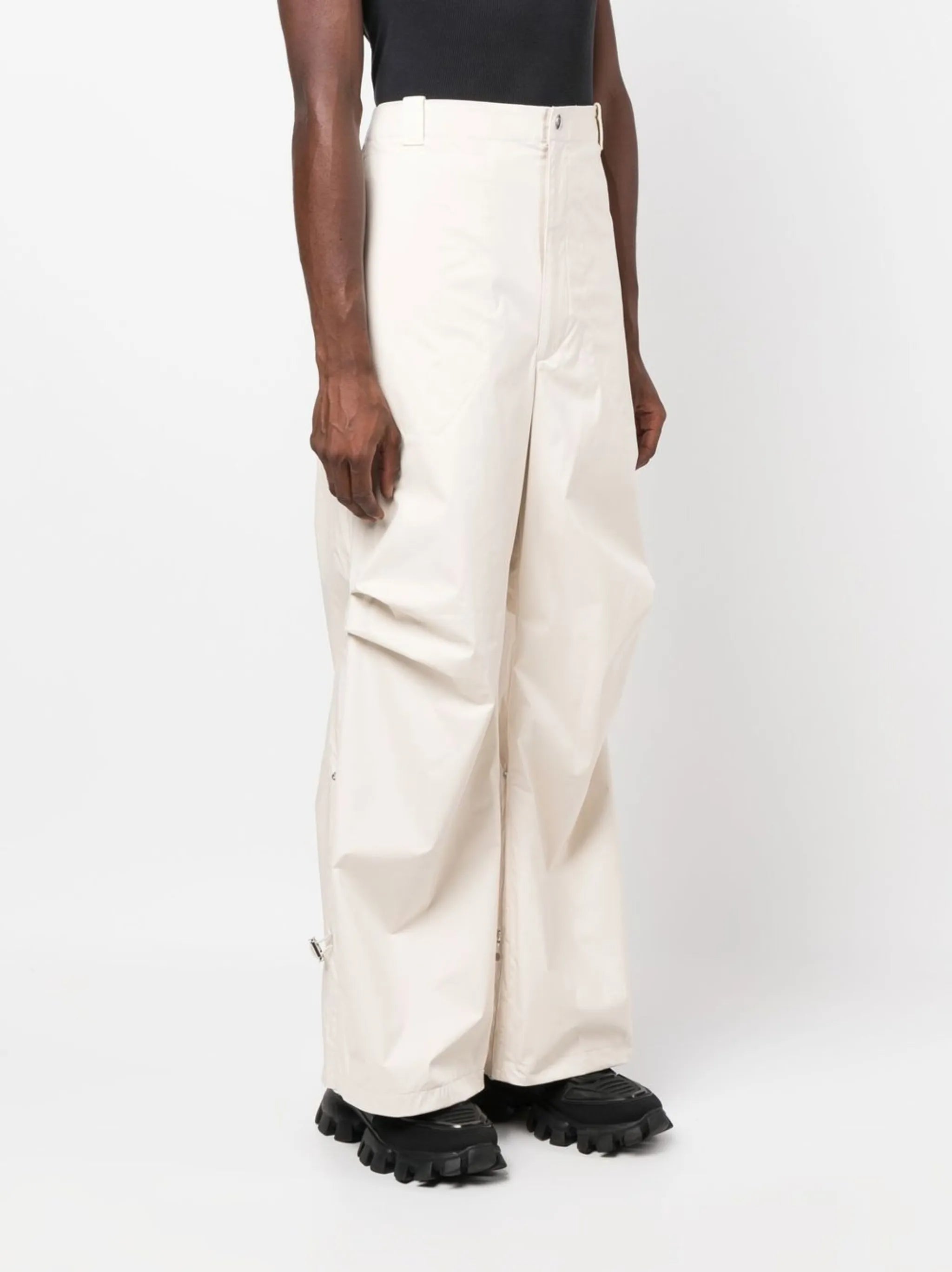 high waist wide-leg trousers