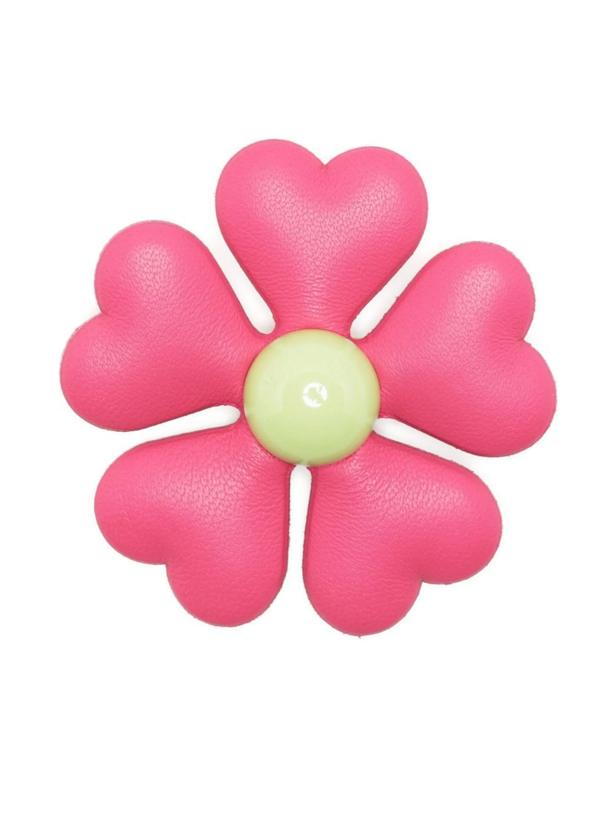 leather flower brooch