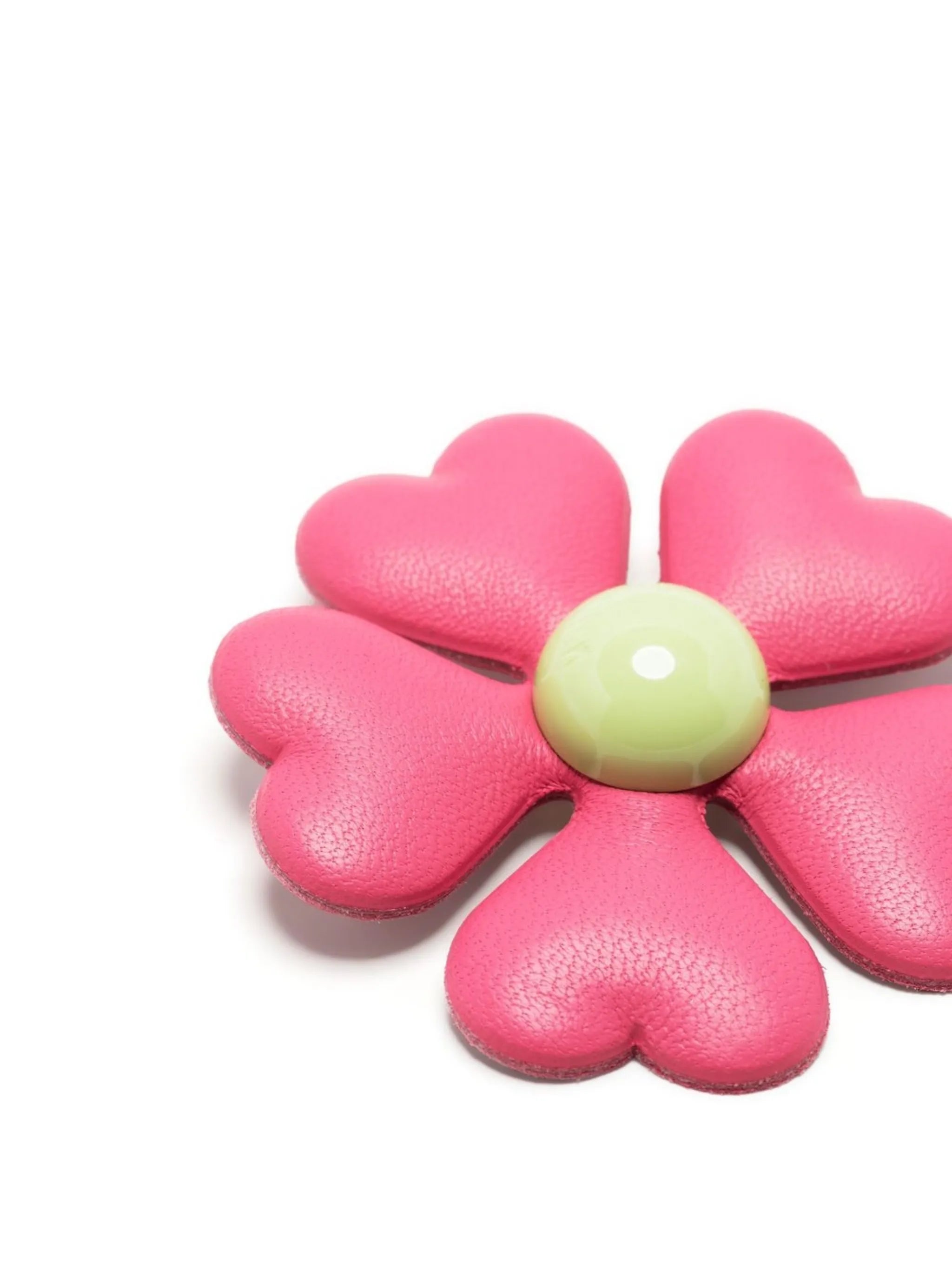 leather flower brooch