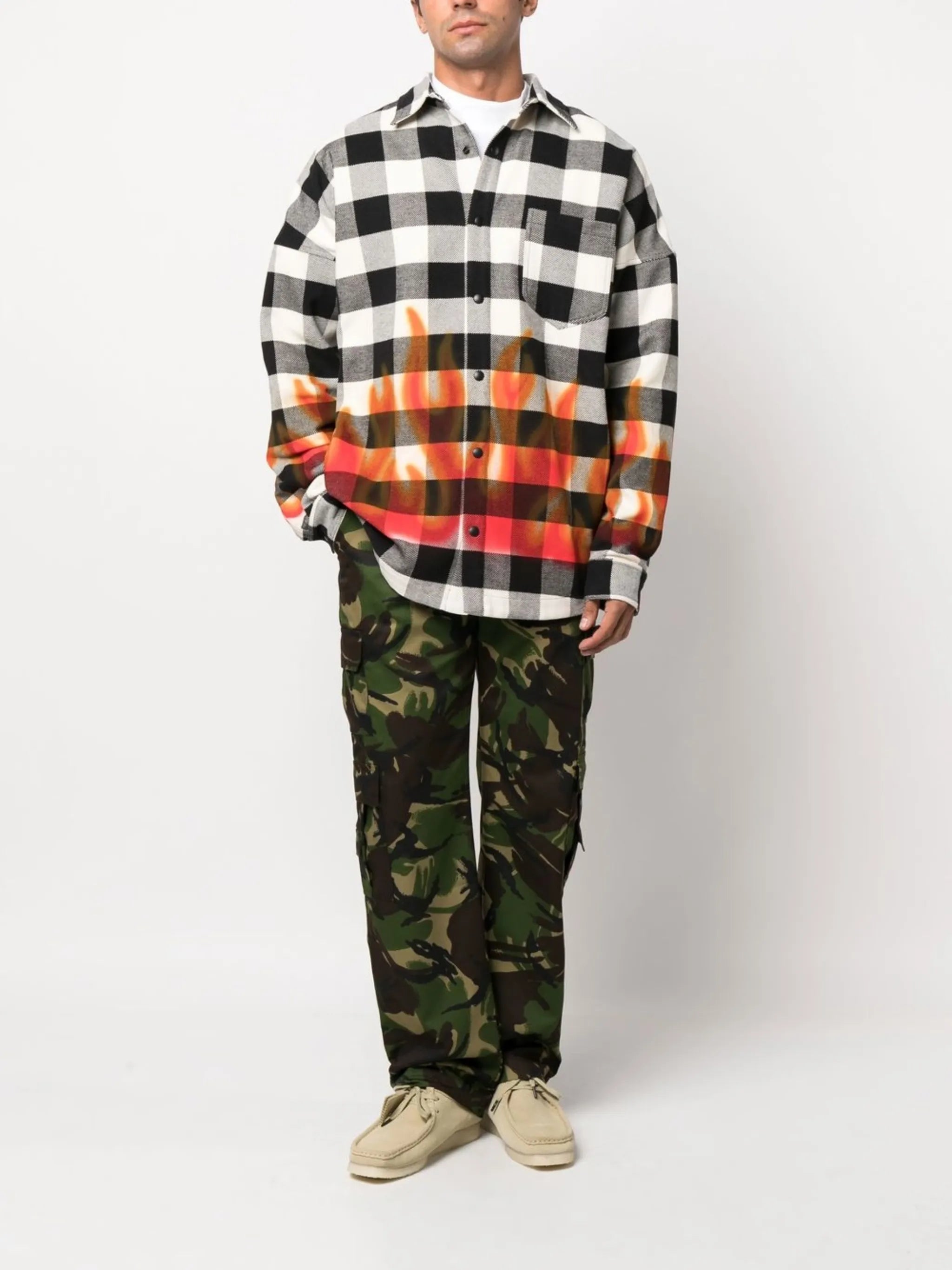check-print long-sleeve shirt