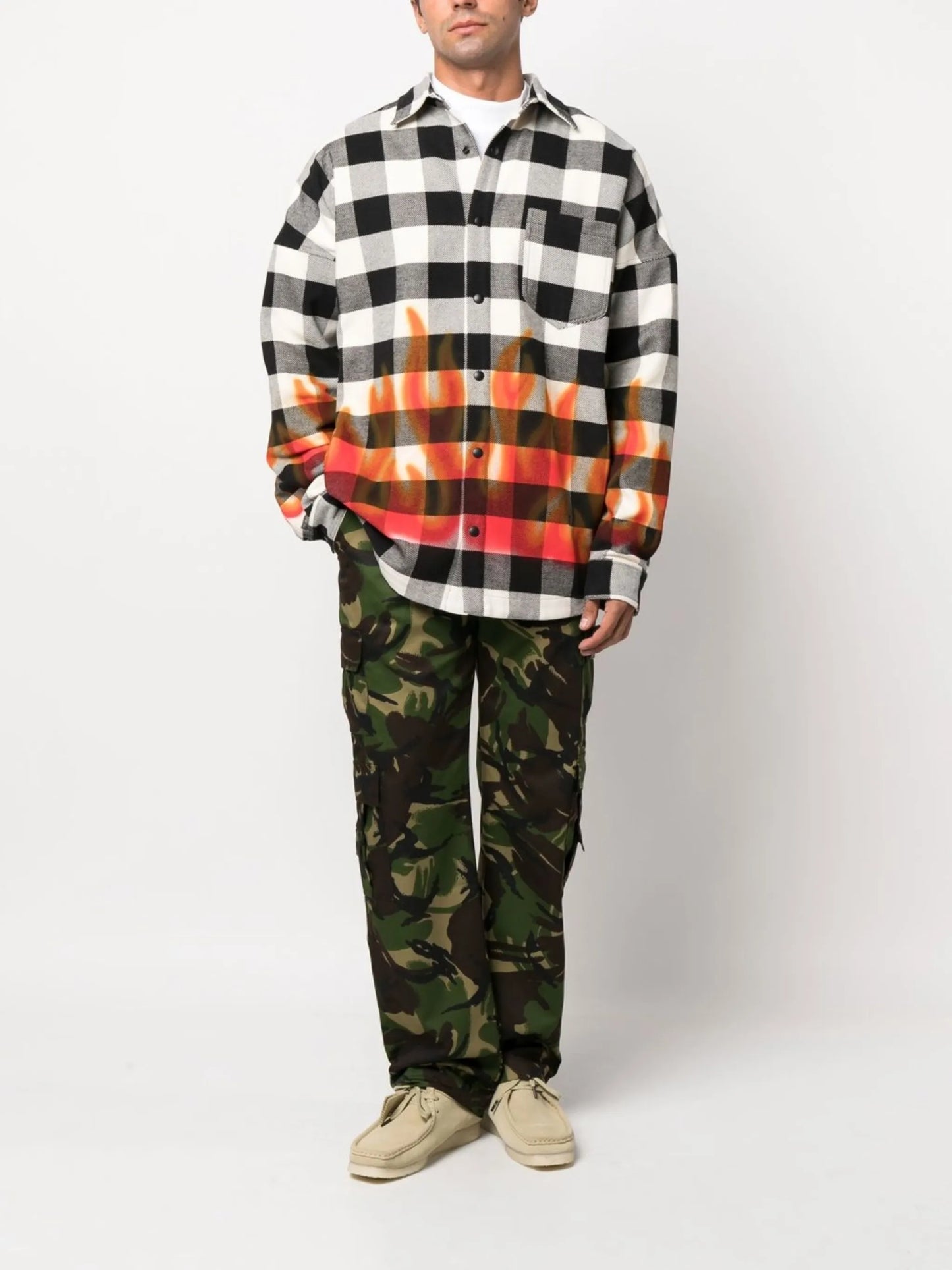 check-print long-sleeve shirt