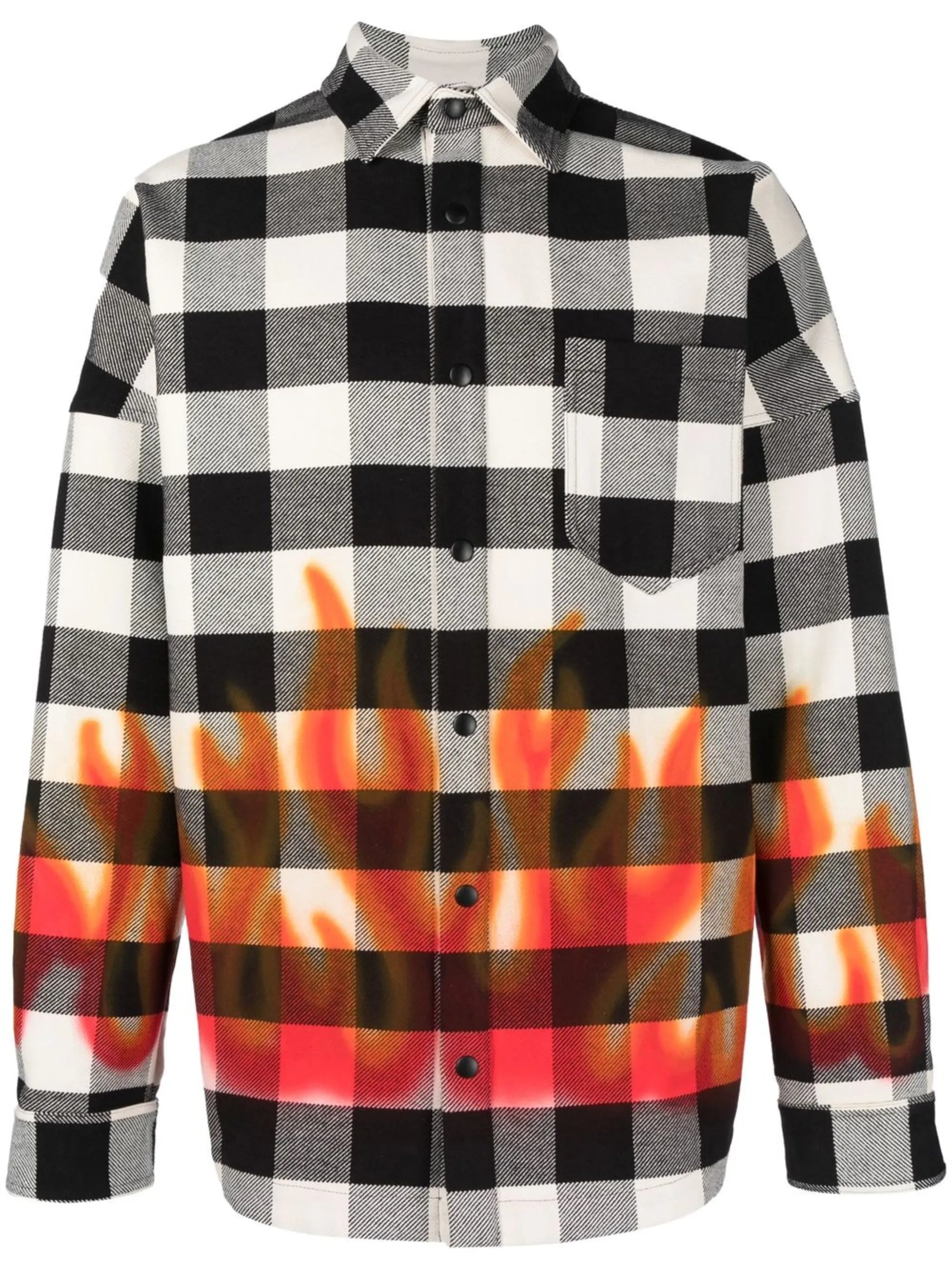 check-print long-sleeve shirt