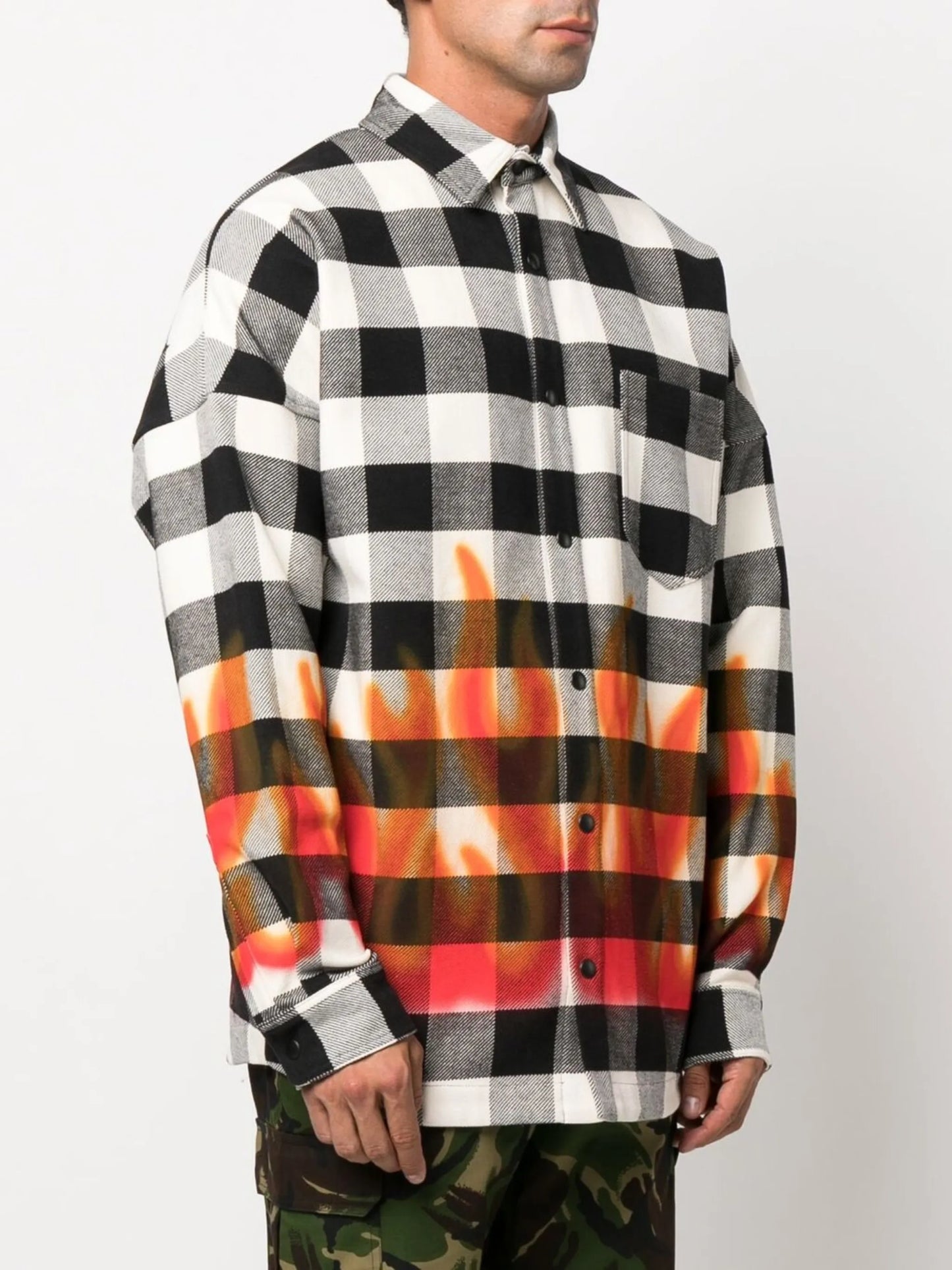 check-print long-sleeve shirt
