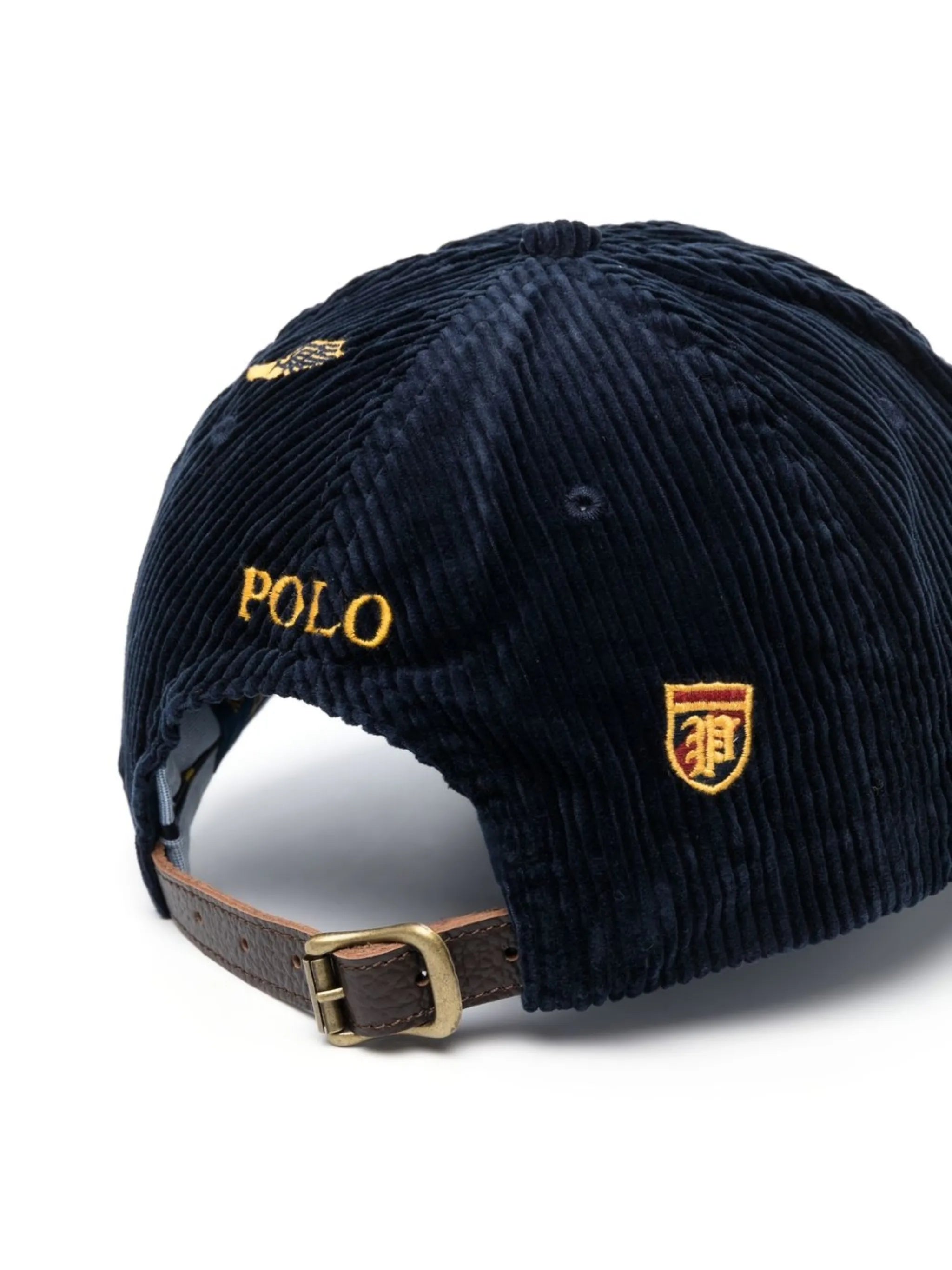 logo-detail corduroy cap