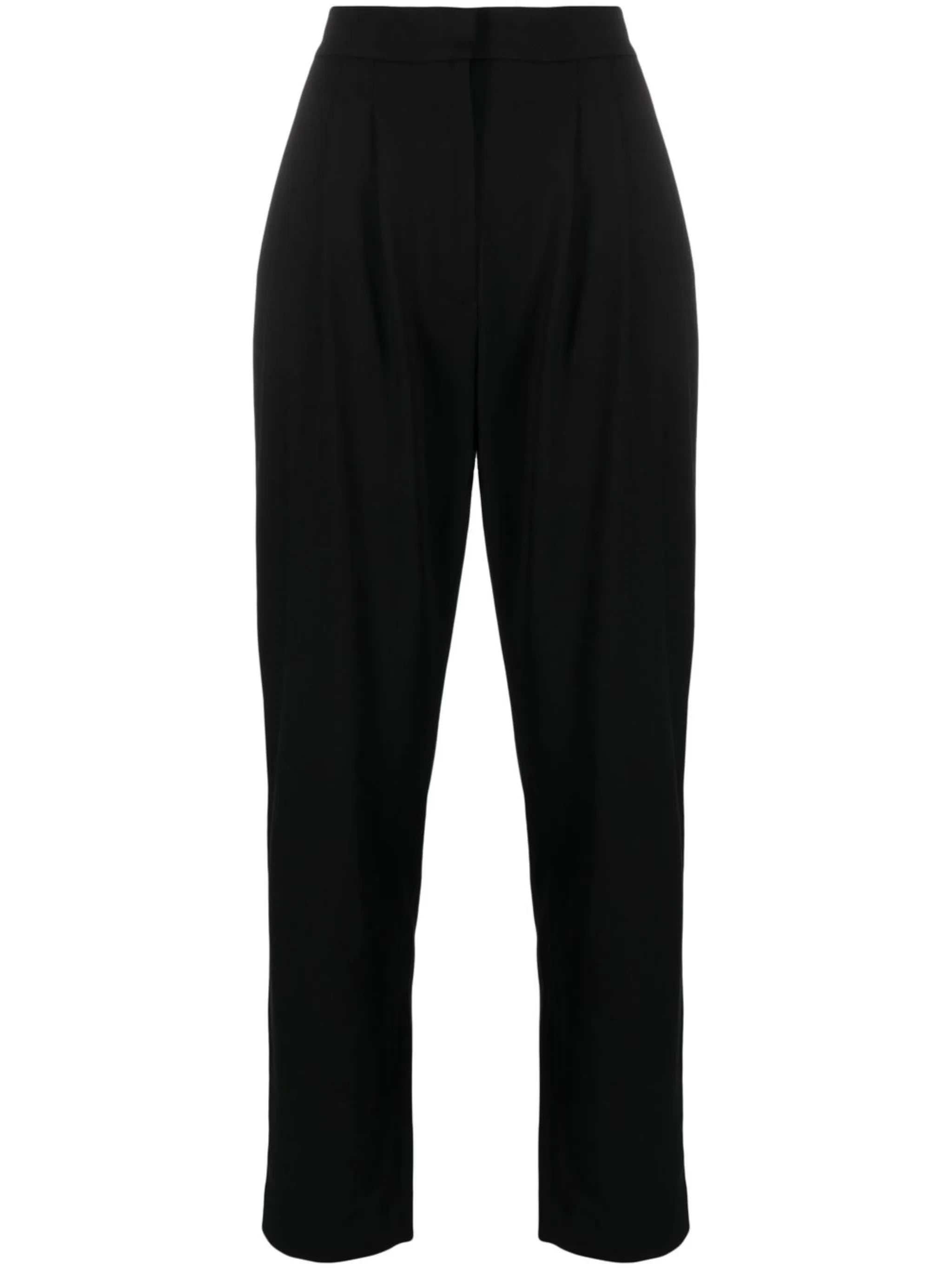 high-waist slim-leg trousers
