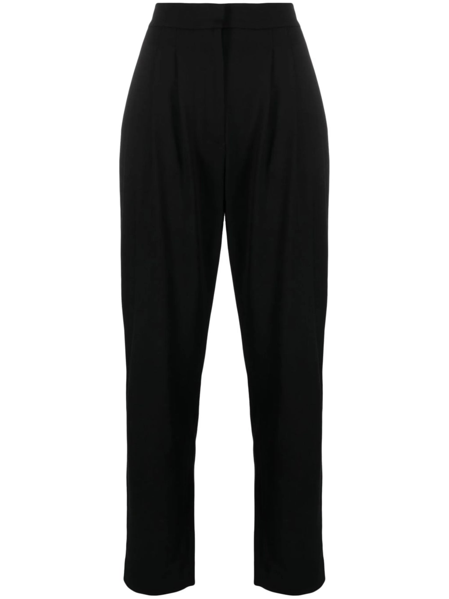 high-waist slim-leg trousers