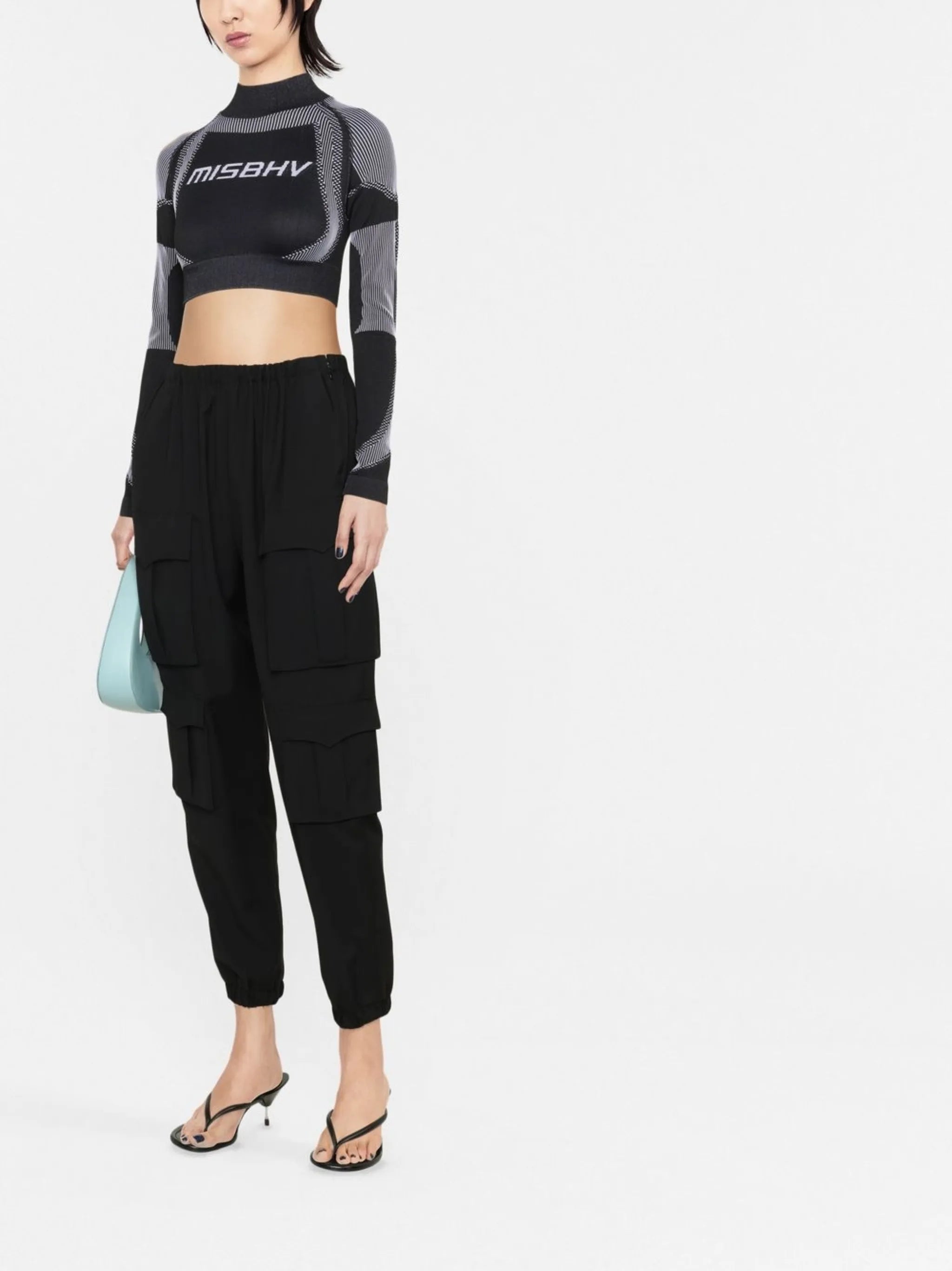 logo-print cropped top