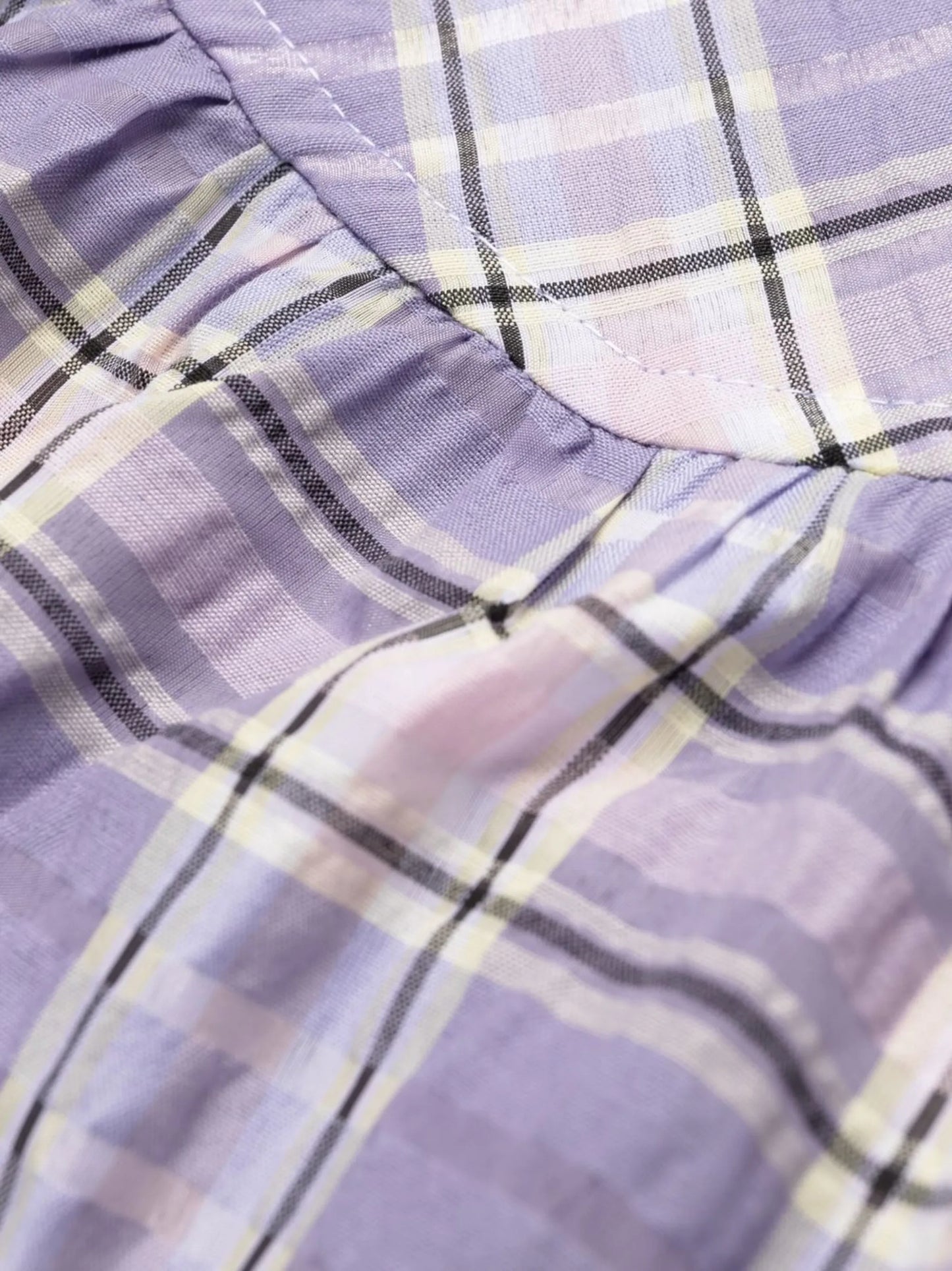 check pattern flared midi dress