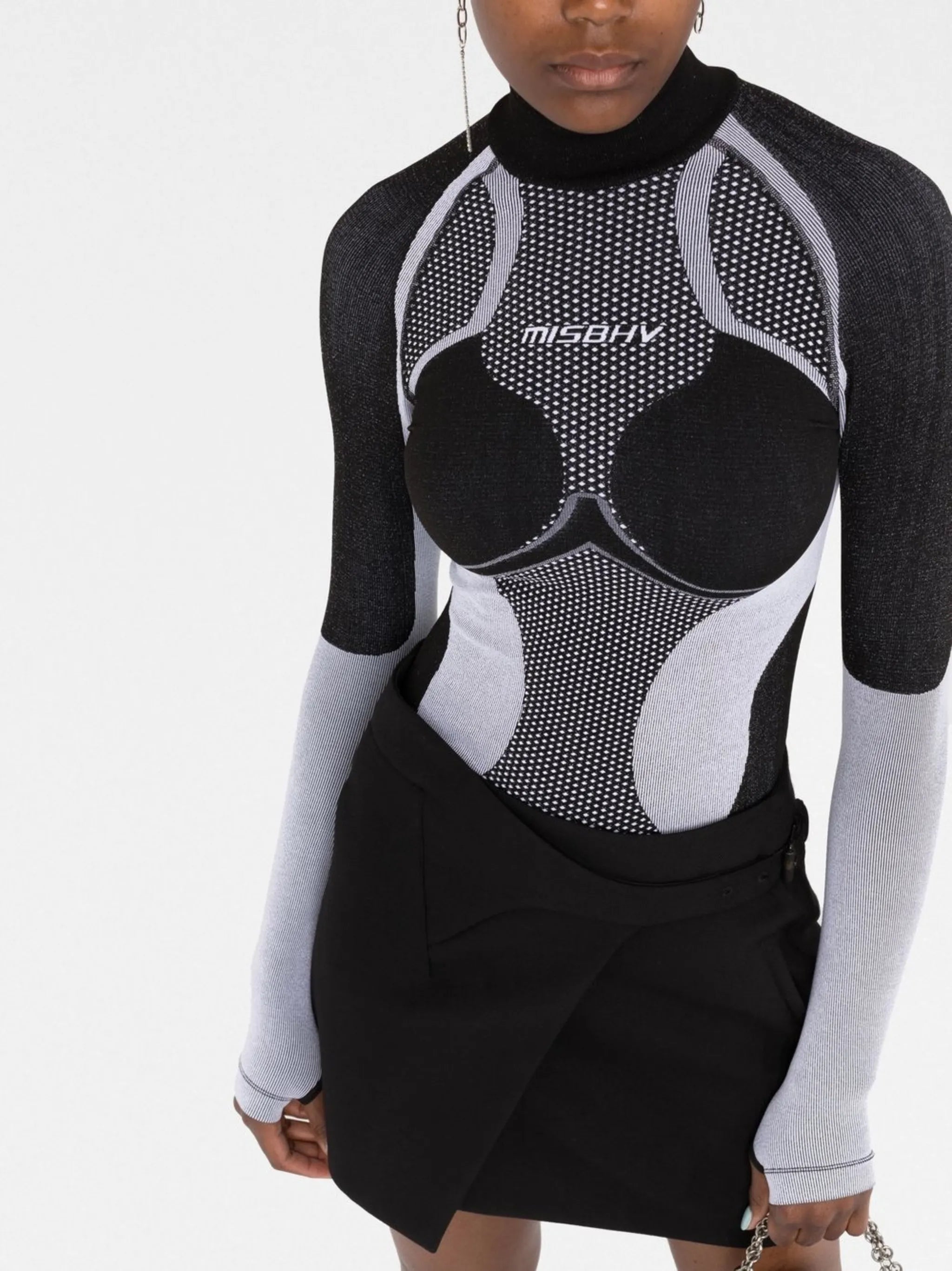x Browns London mock-neck layer top