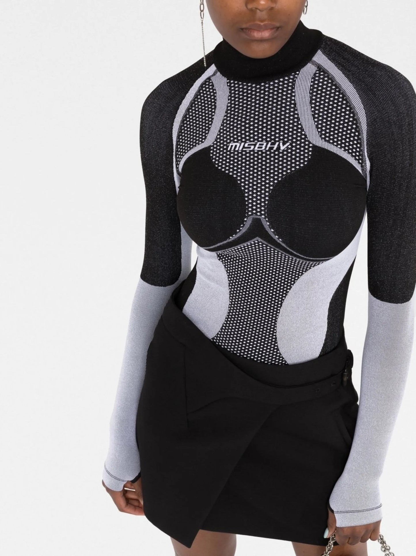 x Browns London mock-neck layer top