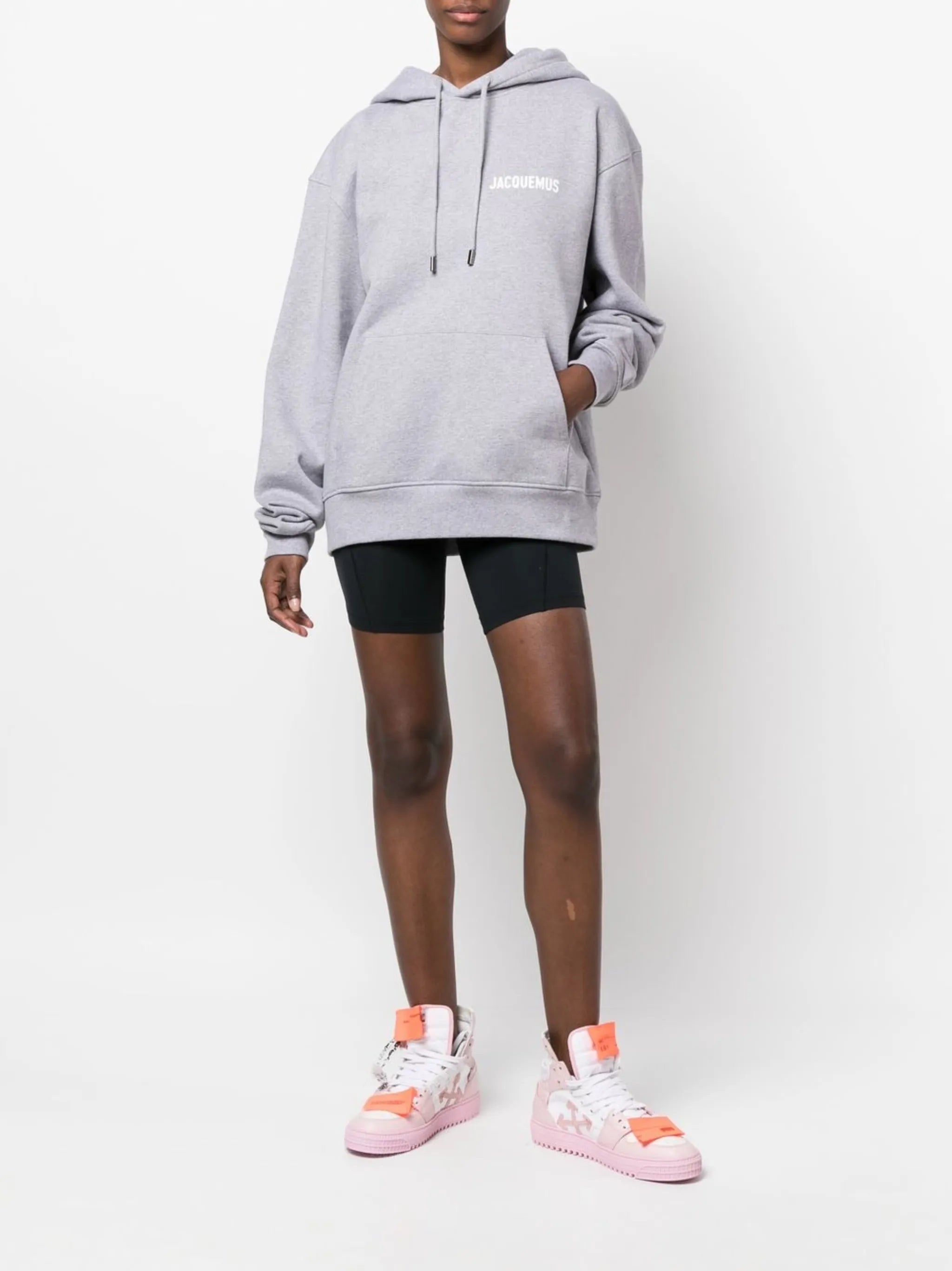 logo-print cotton hoodie