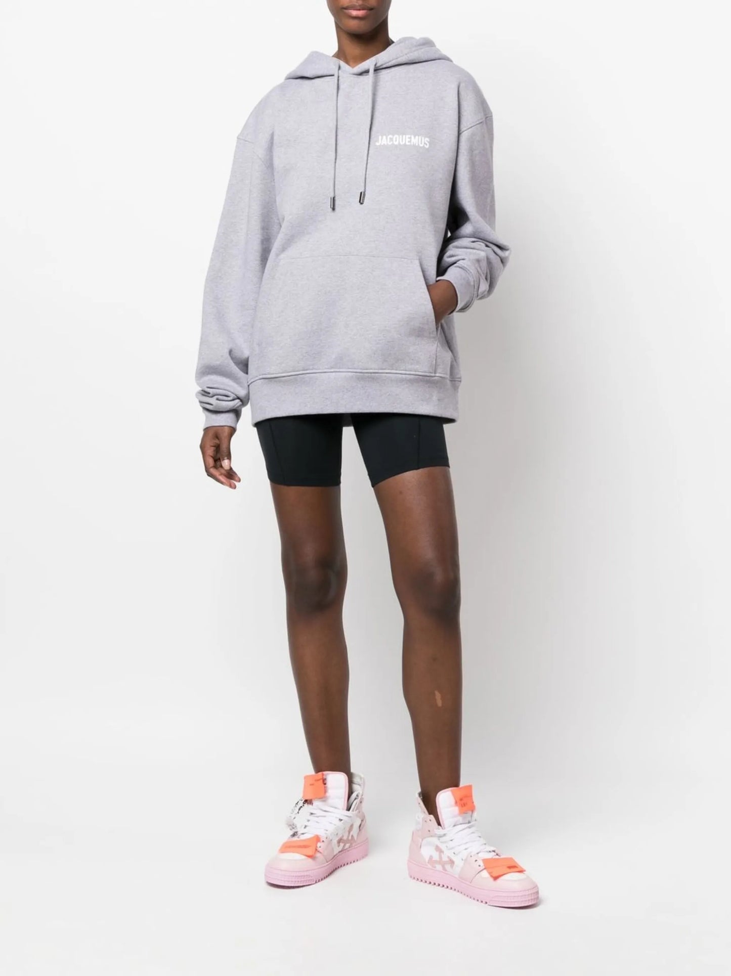 logo-print cotton hoodie