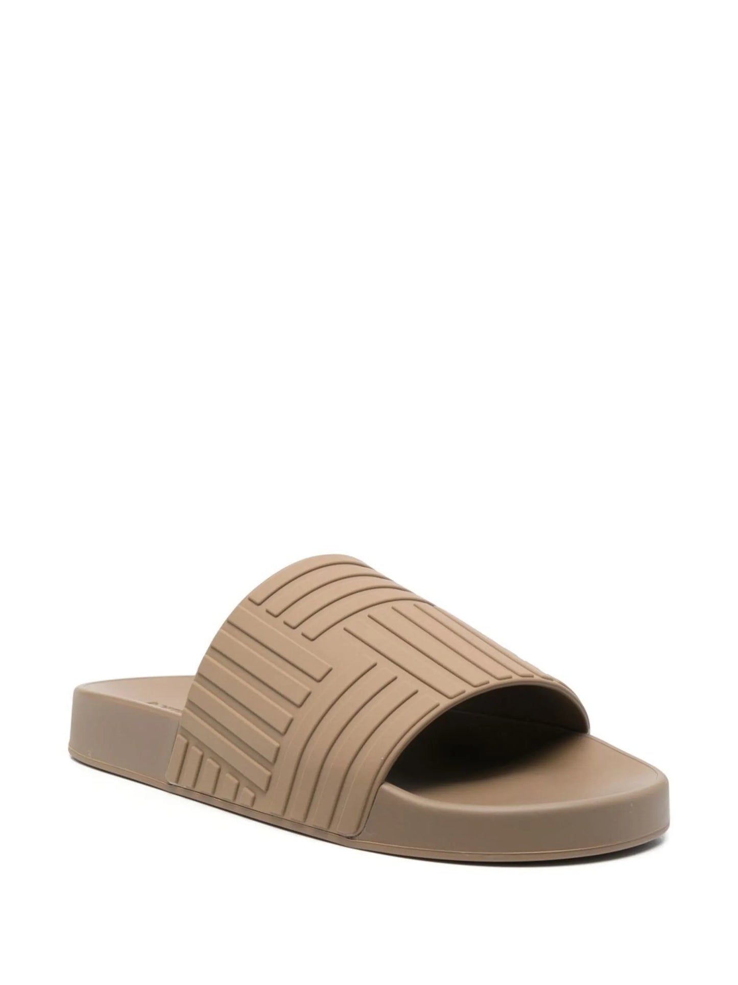 Intrecciato-embossed slides