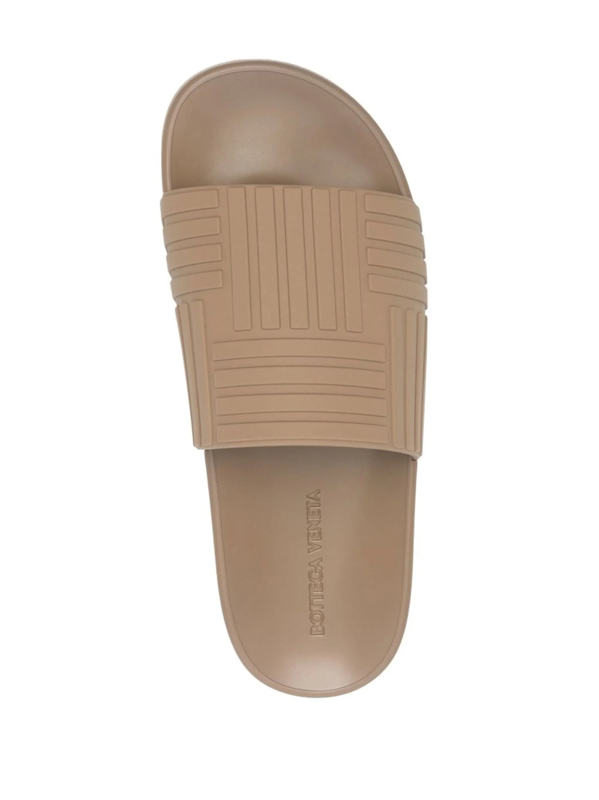 Intrecciato-embossed slides