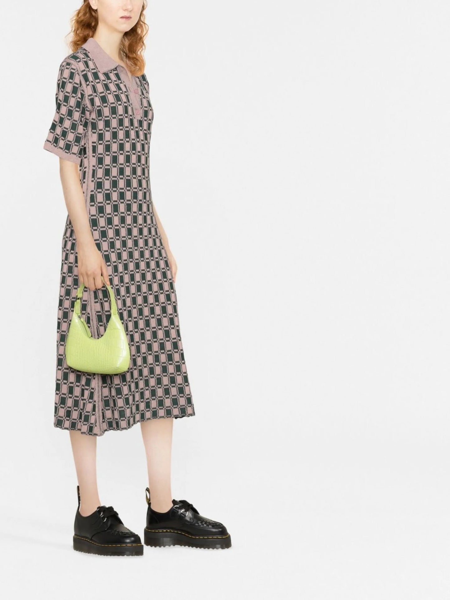 jacquard polo dress