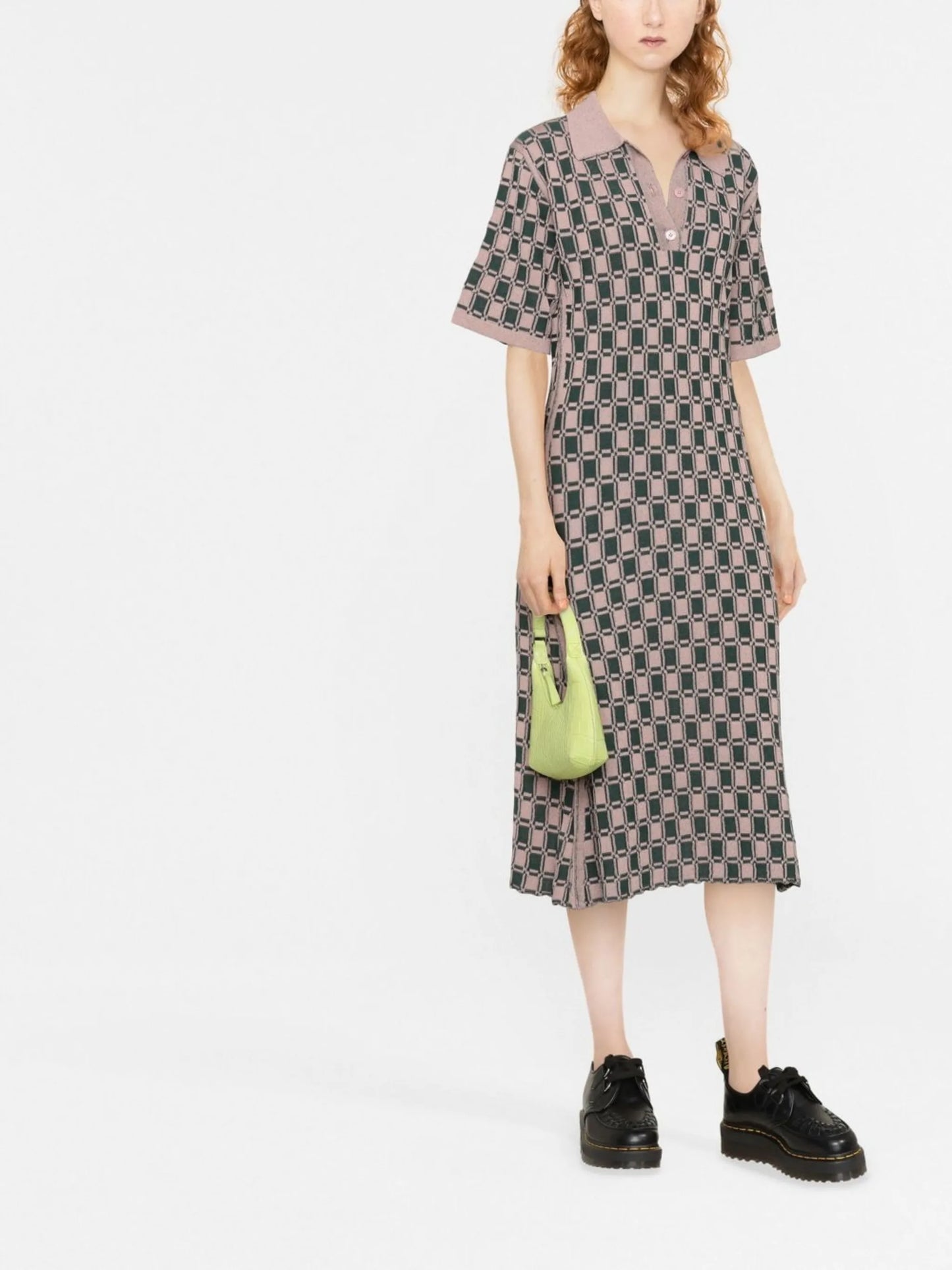 jacquard polo dress