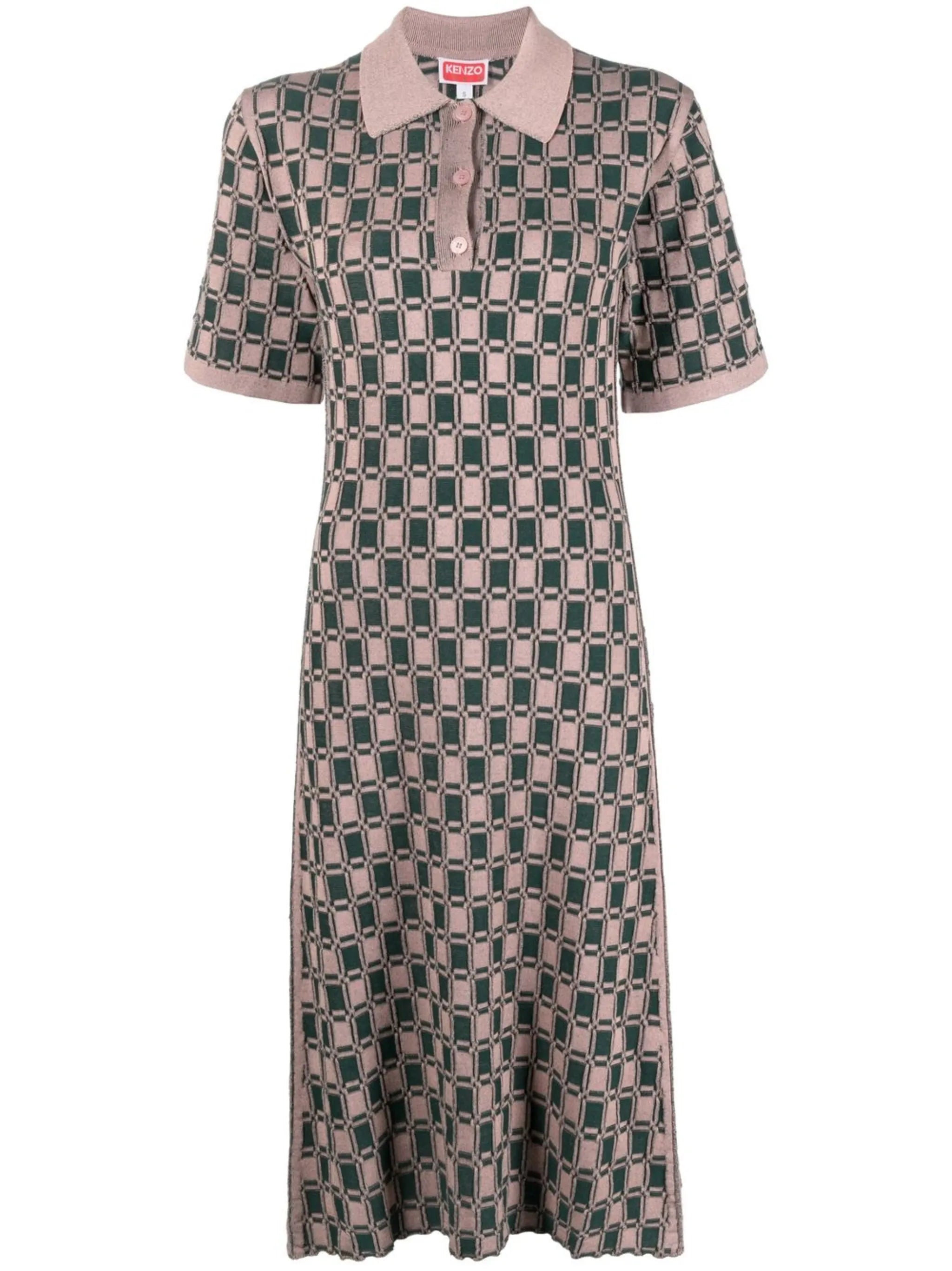 jacquard polo dress