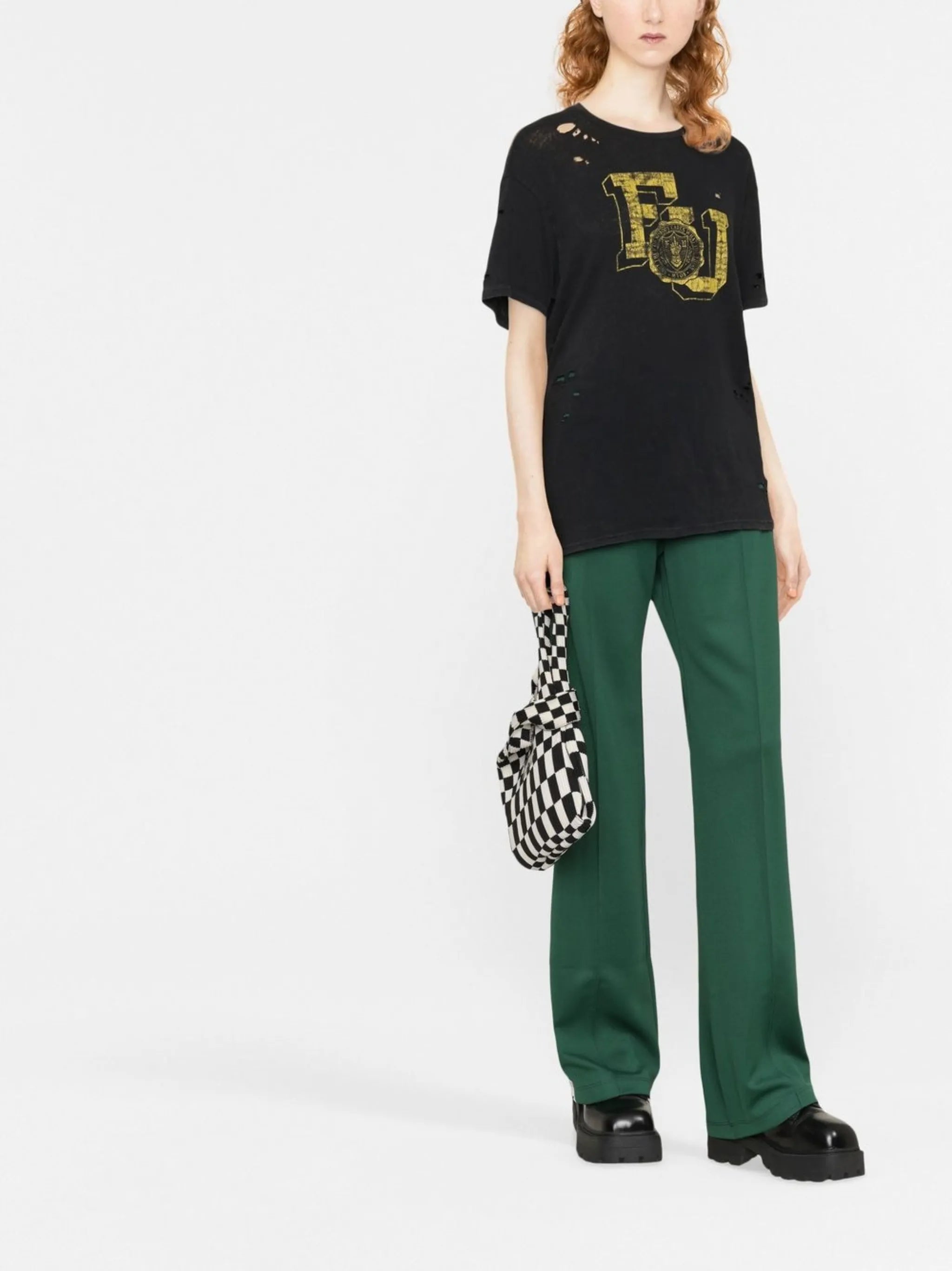 Dorotea Star side-stripe track pants