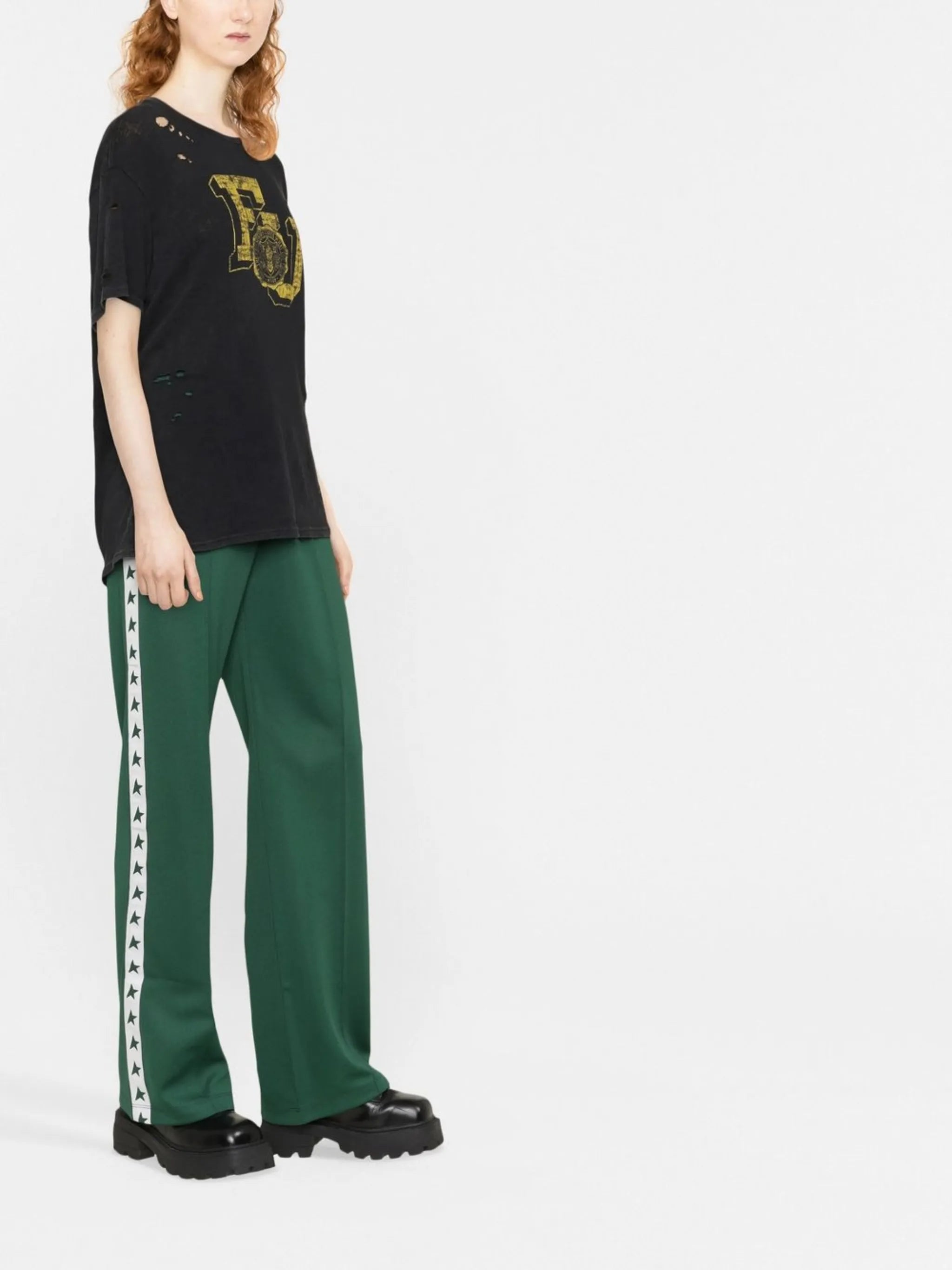 Dorotea Star side-stripe track pants