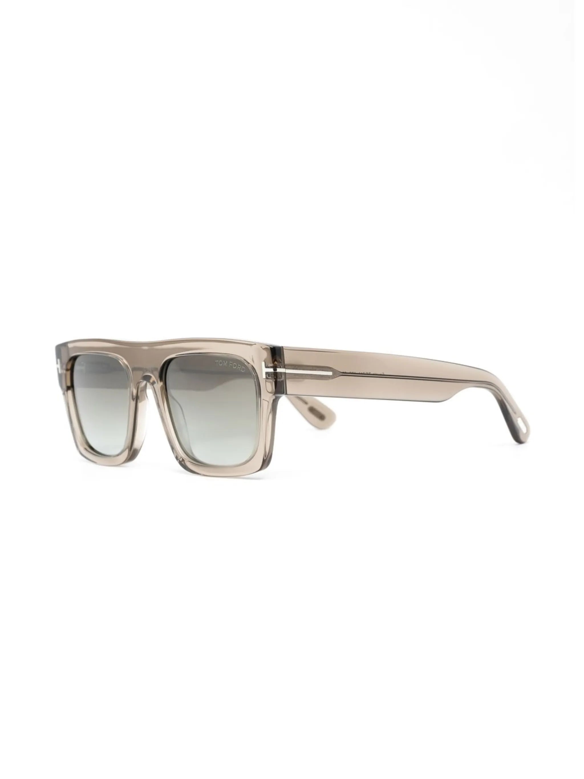 transparent square-frame sunglasses
