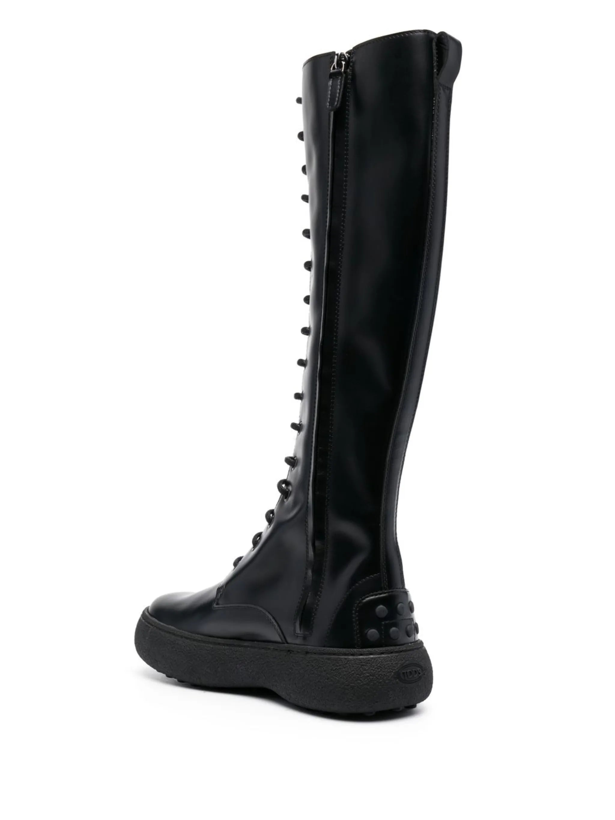 lace-up knee-length boots