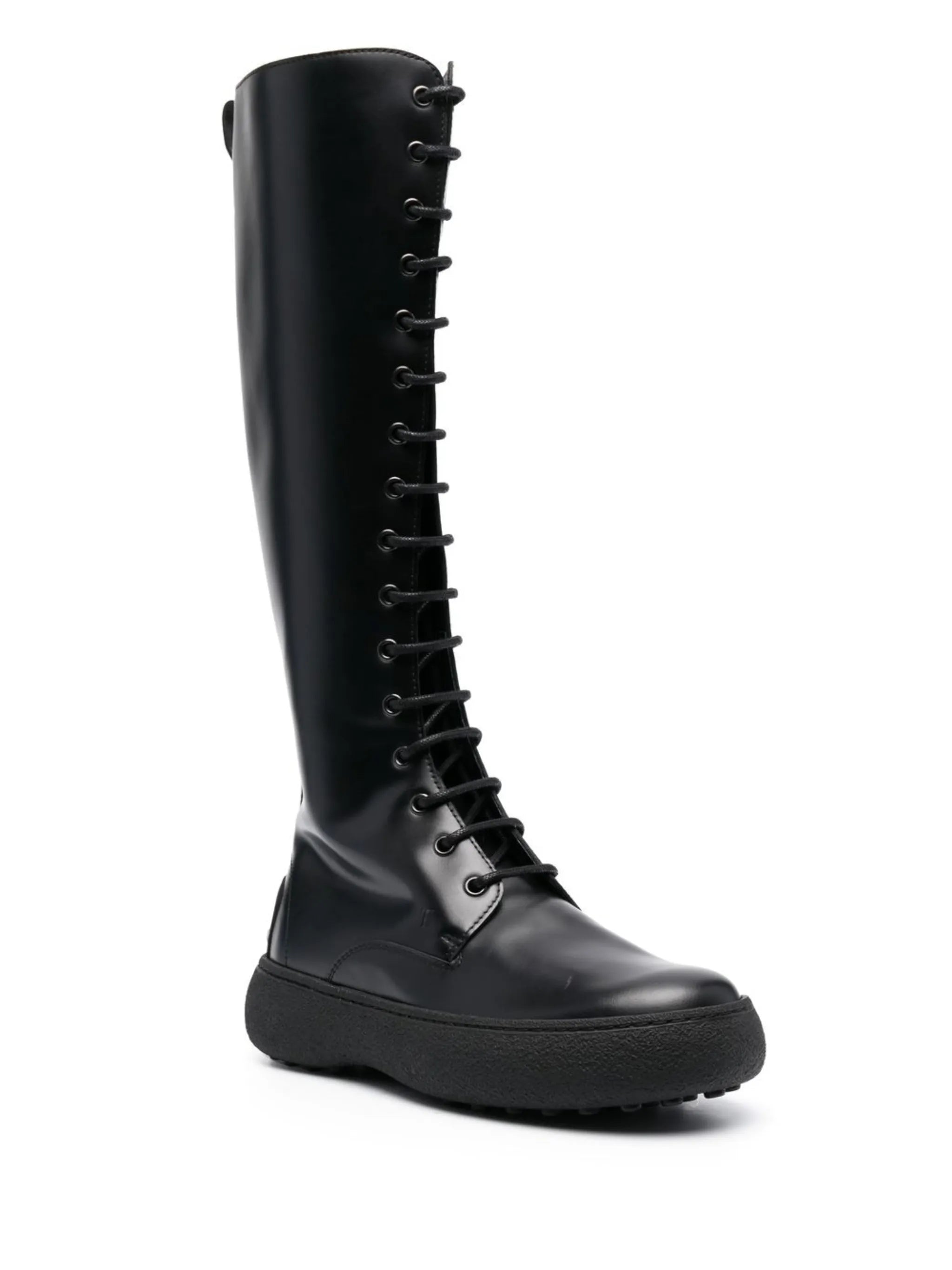 lace-up knee-length boots