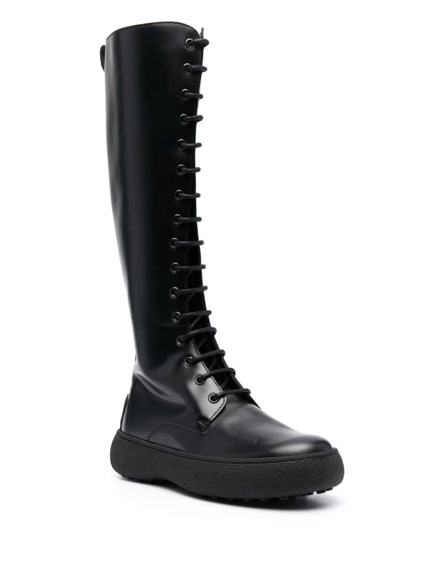 lace-up knee-length boots