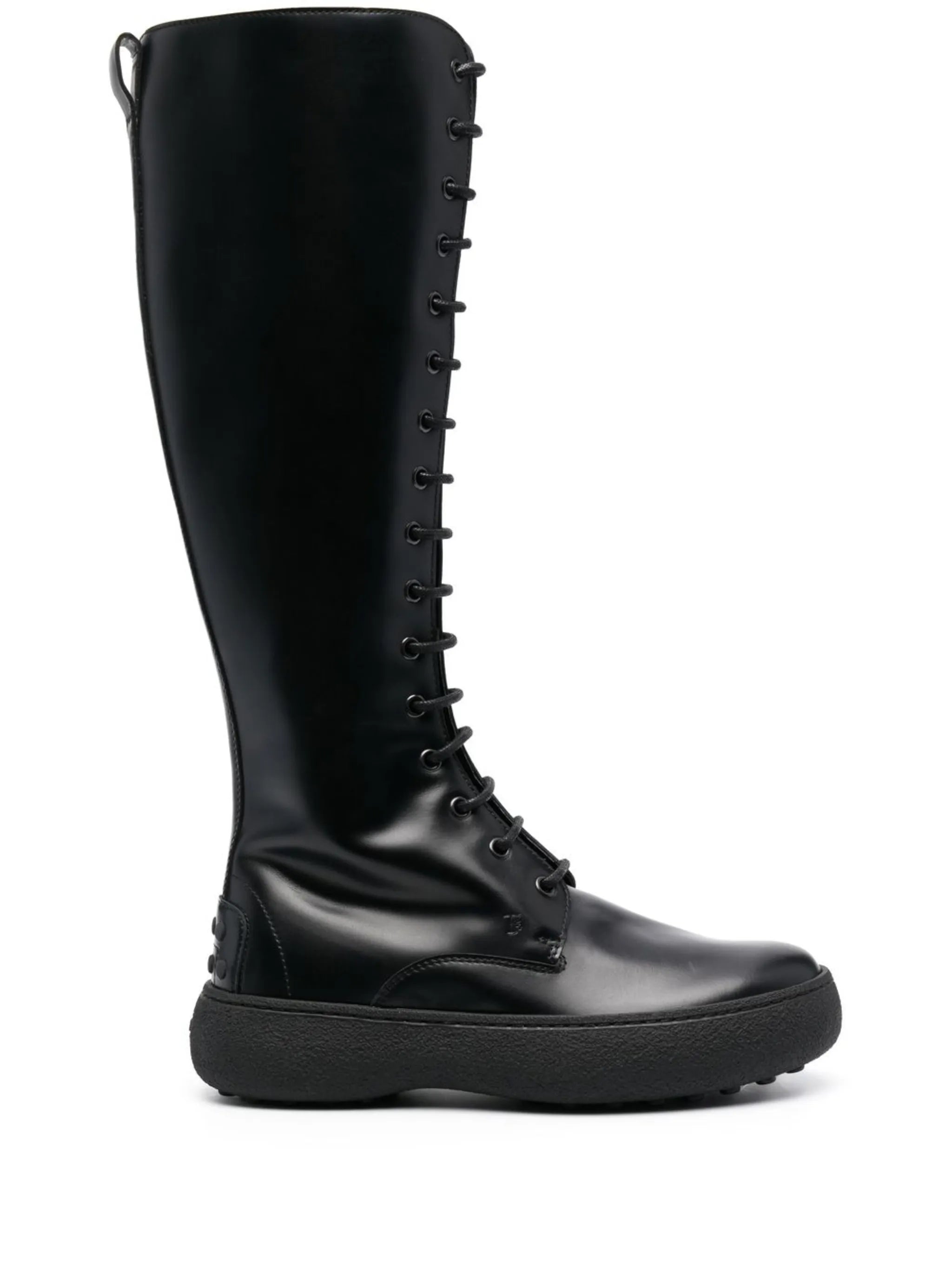 lace-up knee-length boots