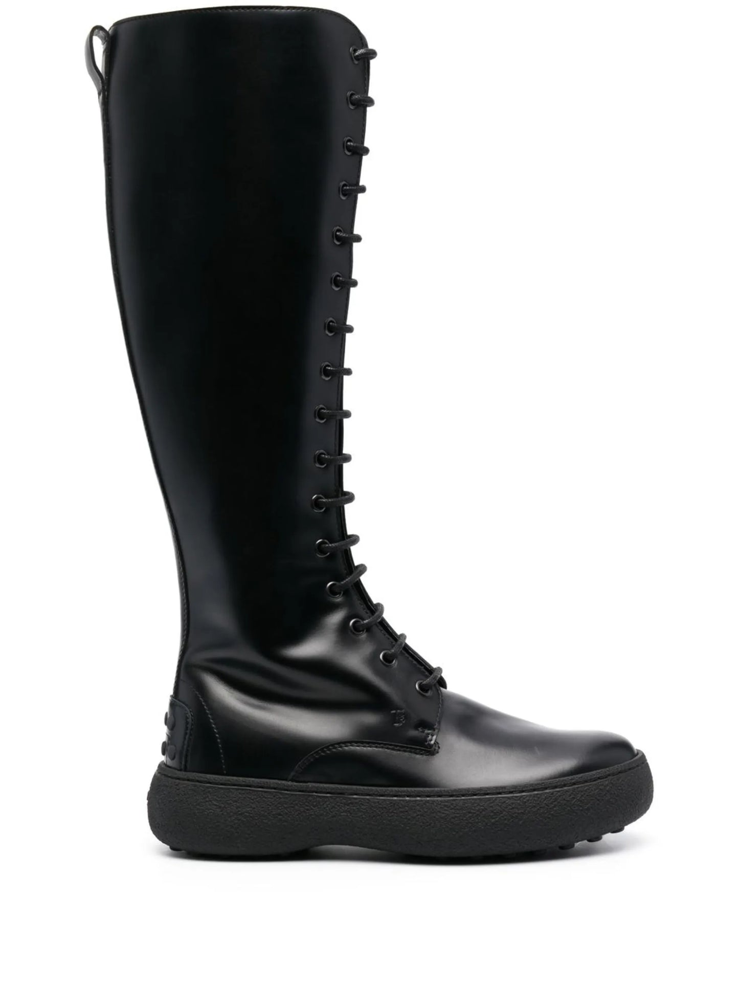 lace-up knee-length boots