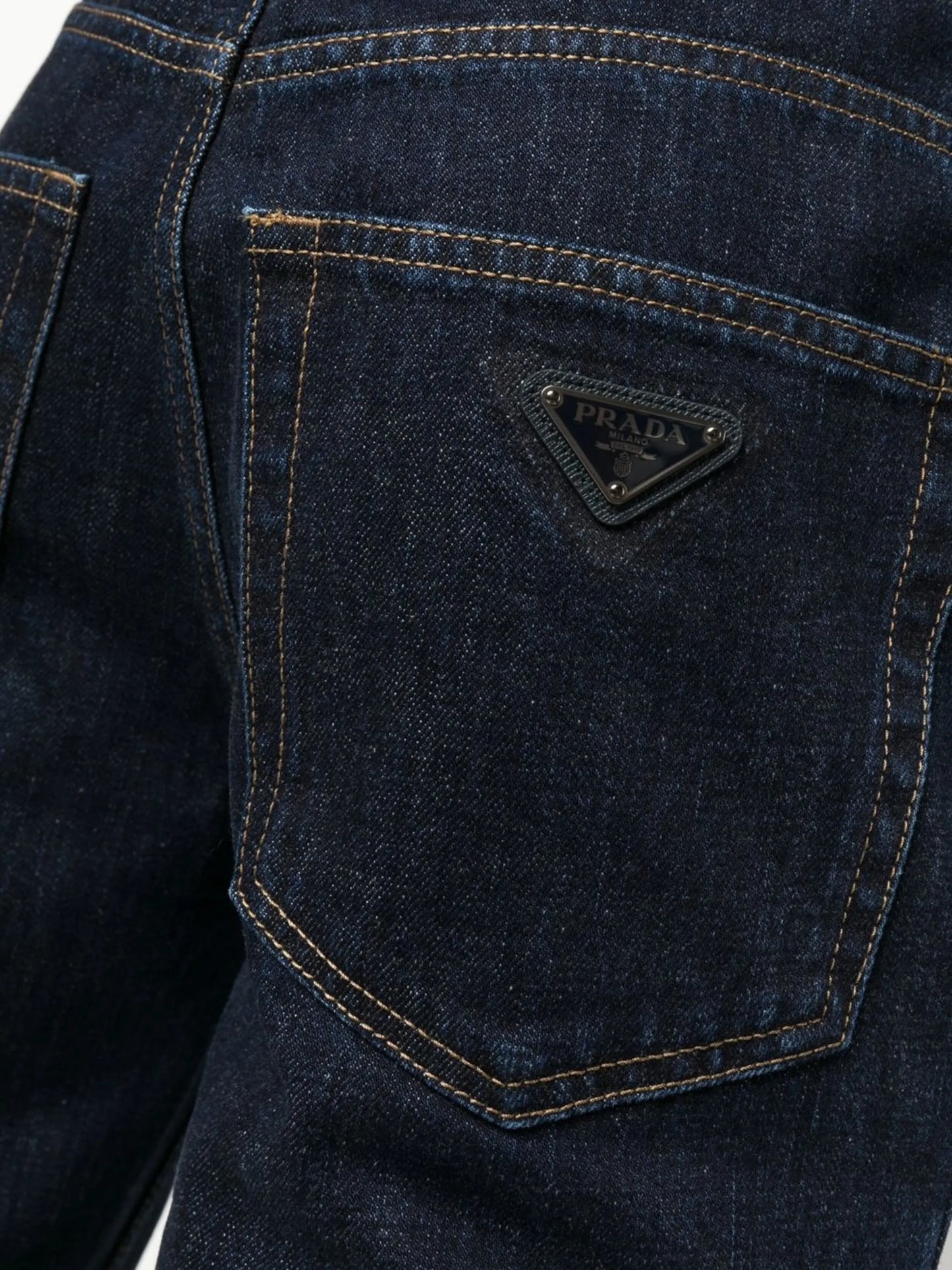 high-rise straight-leg jeans
