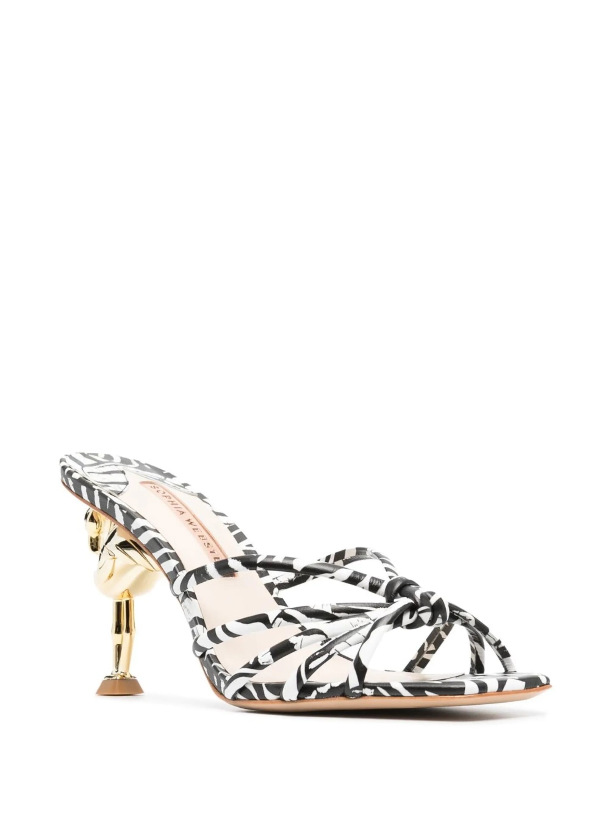 Flo Flamingo 85mm zebra-print sandals