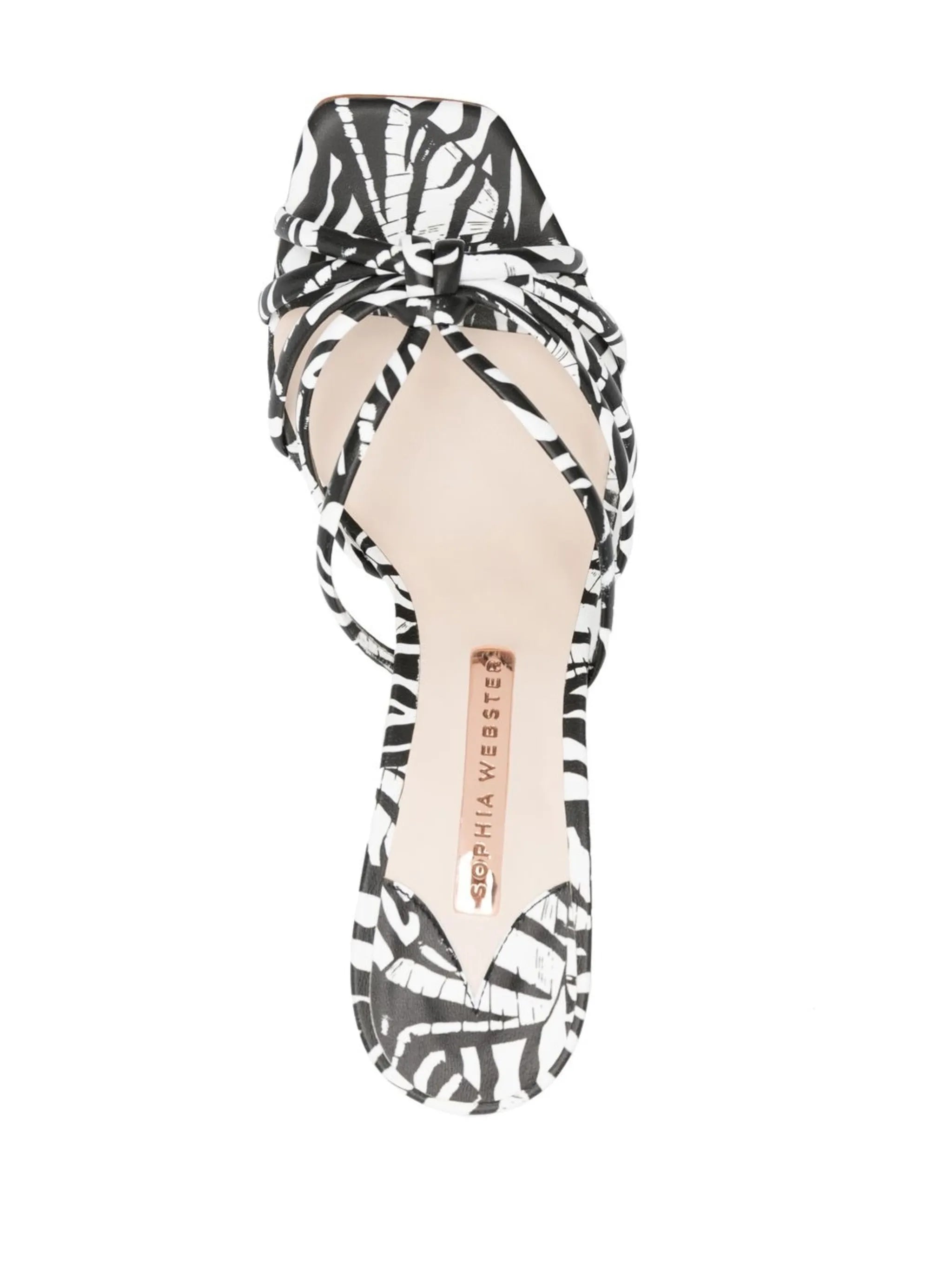 Flo Flamingo 85mm zebra-print sandals