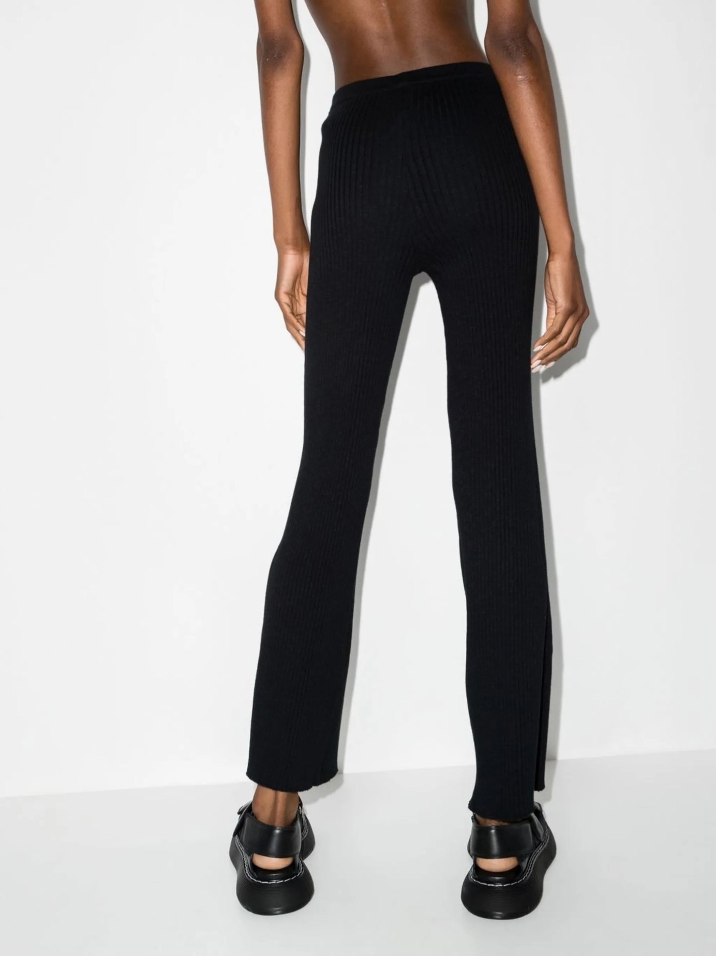 Enes side slit knitted trousers