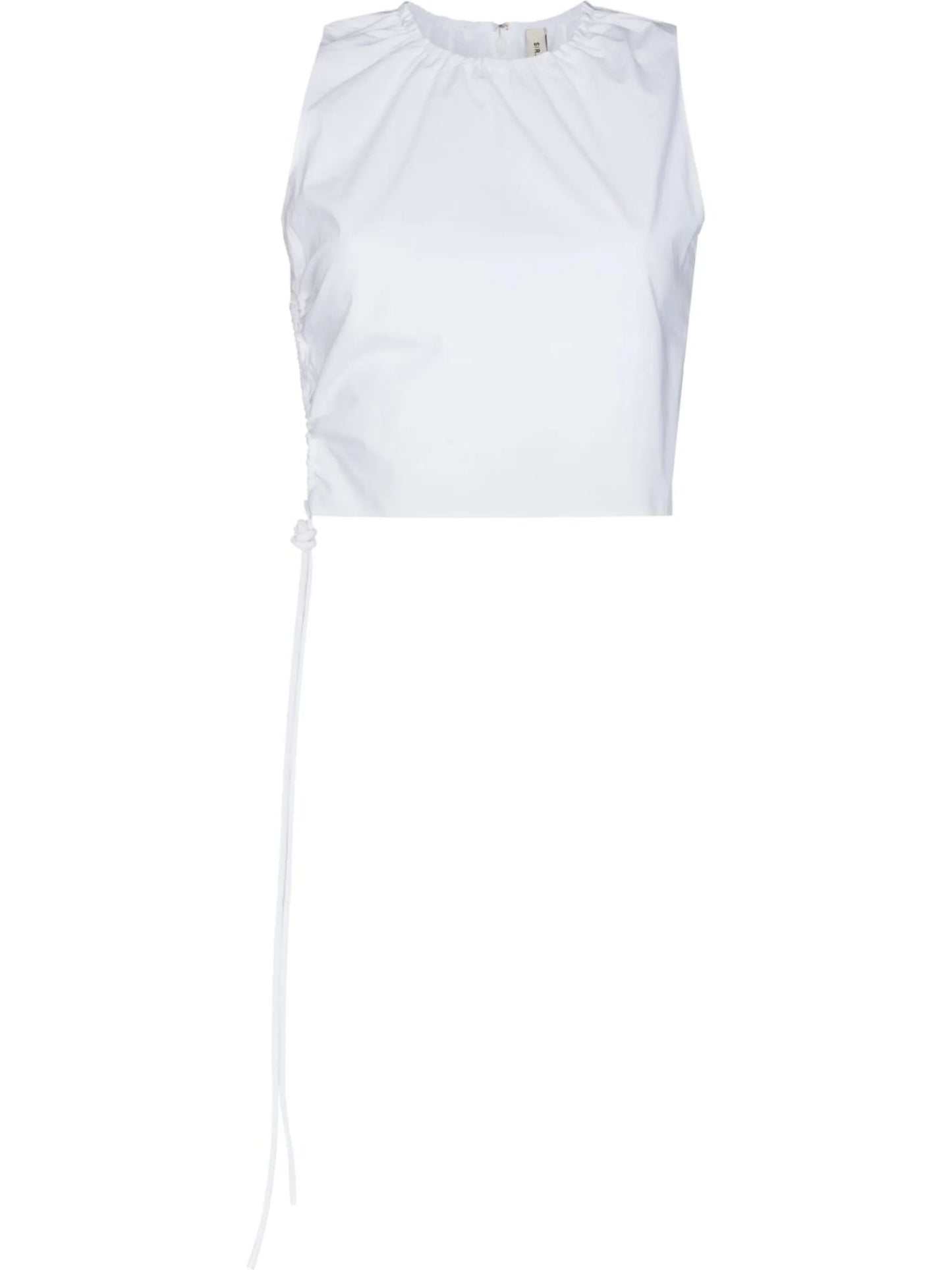 gathered-detail sleeveless top
