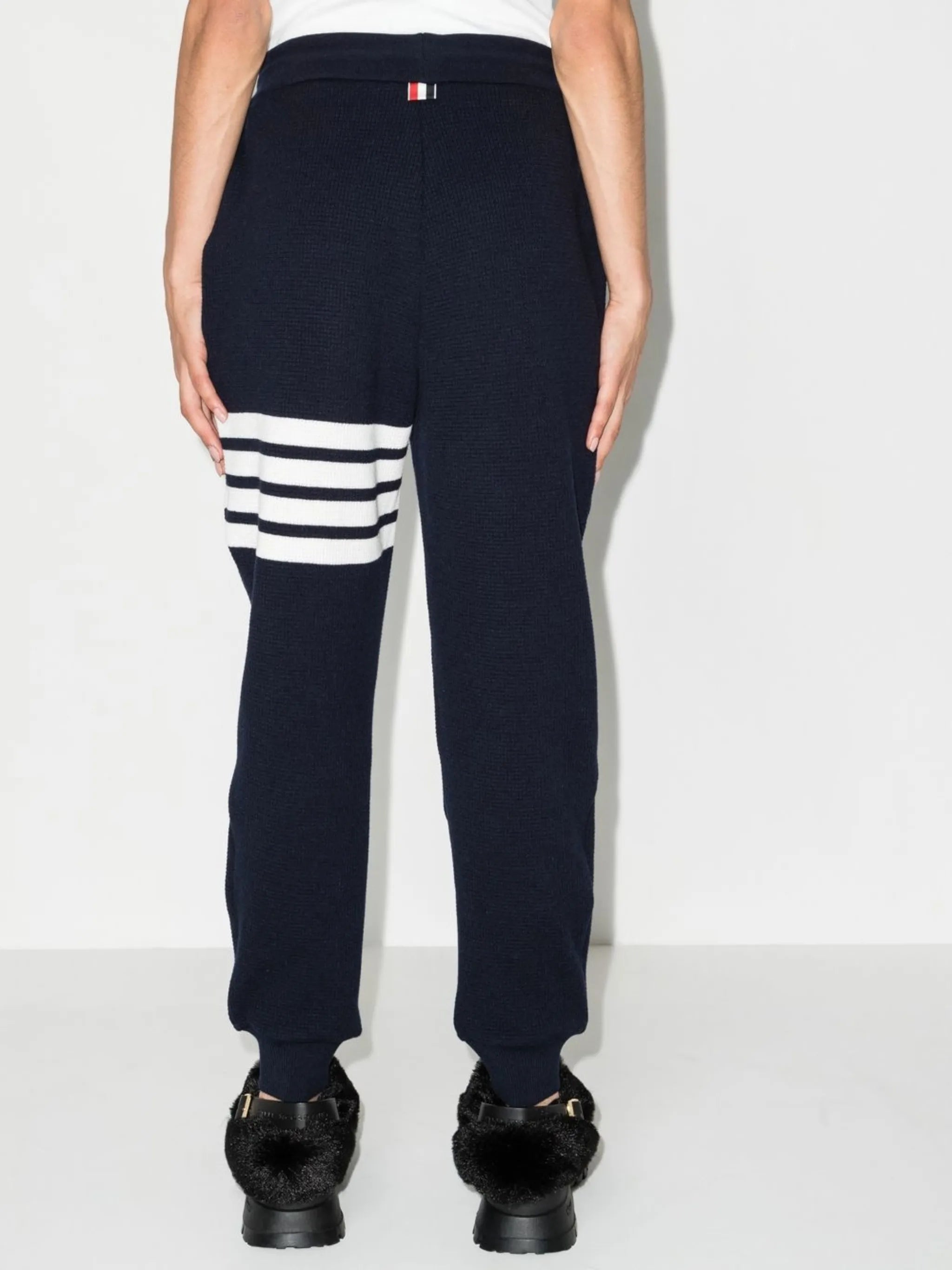 4-Bar drawstring track pants