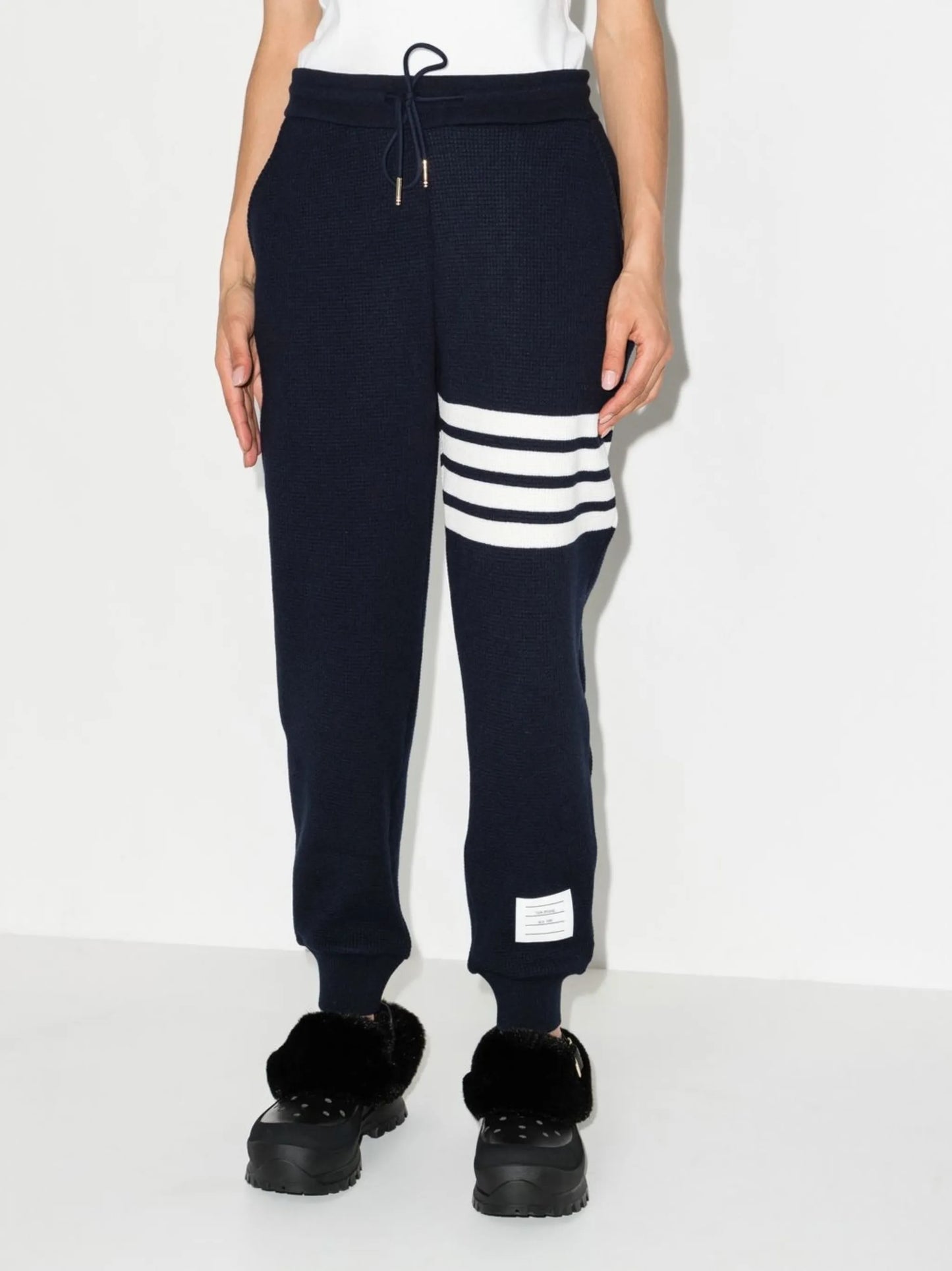 4-Bar drawstring track pants