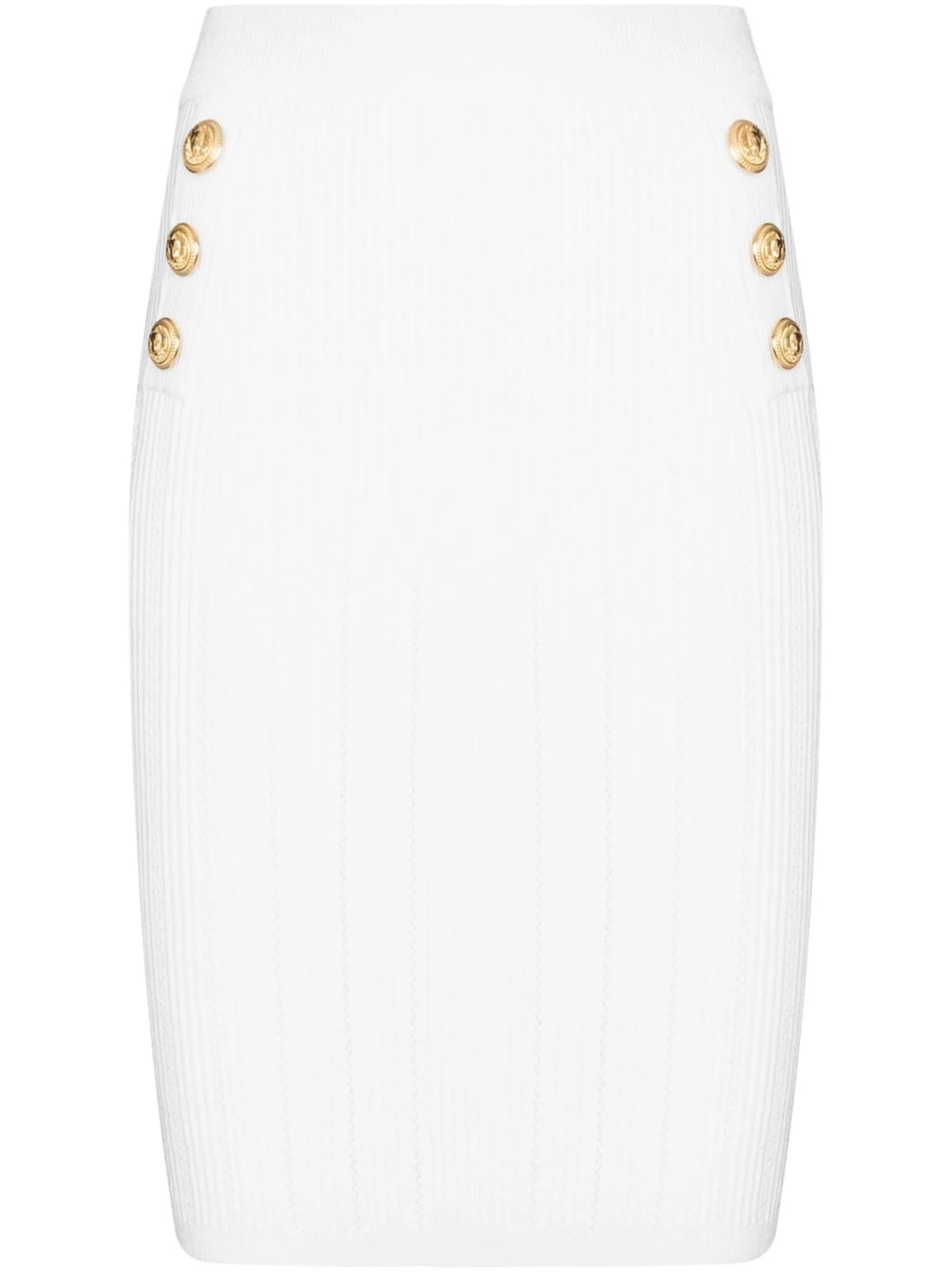high-waisted knitted skirt