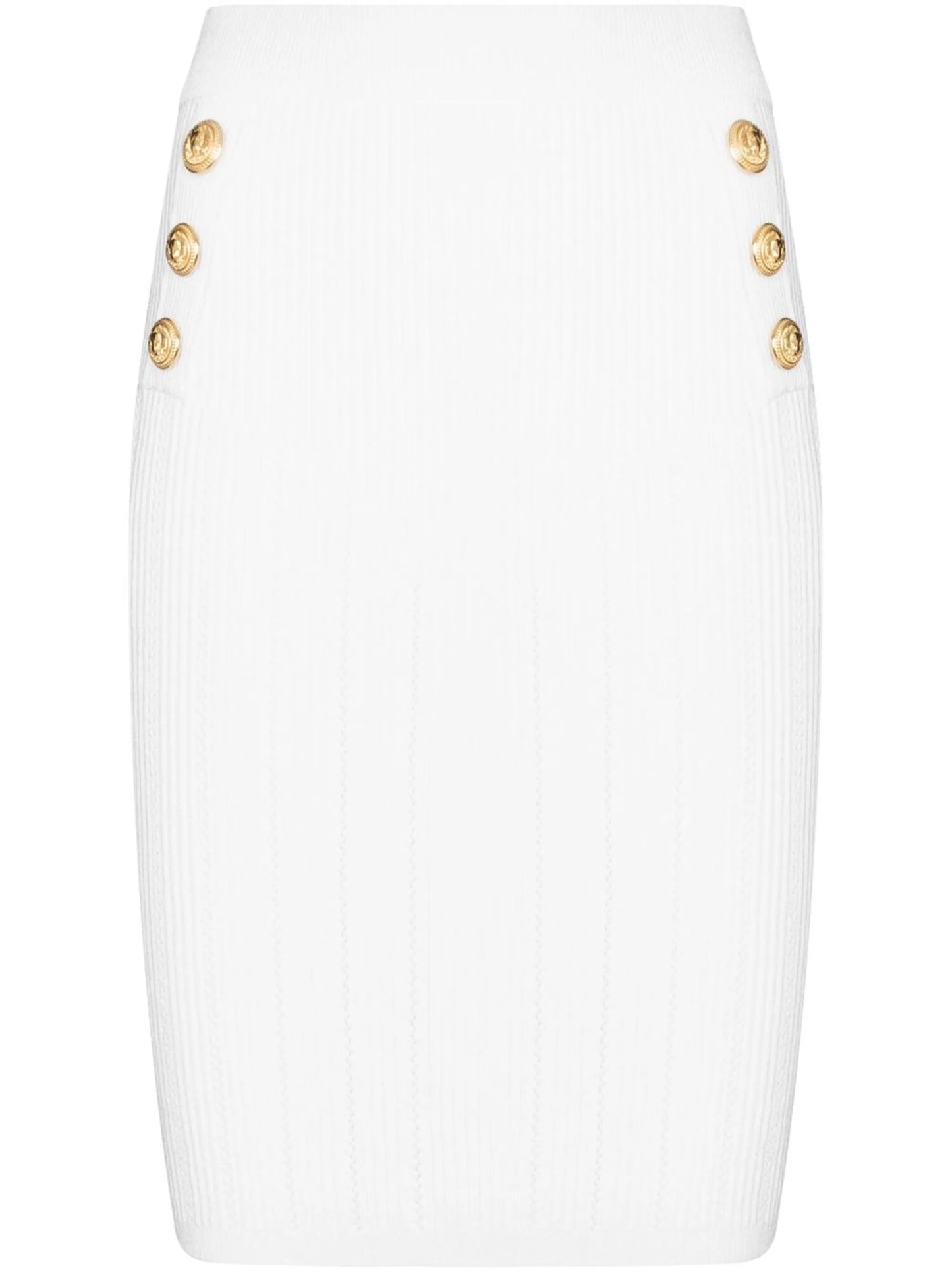 high-waisted knitted skirt