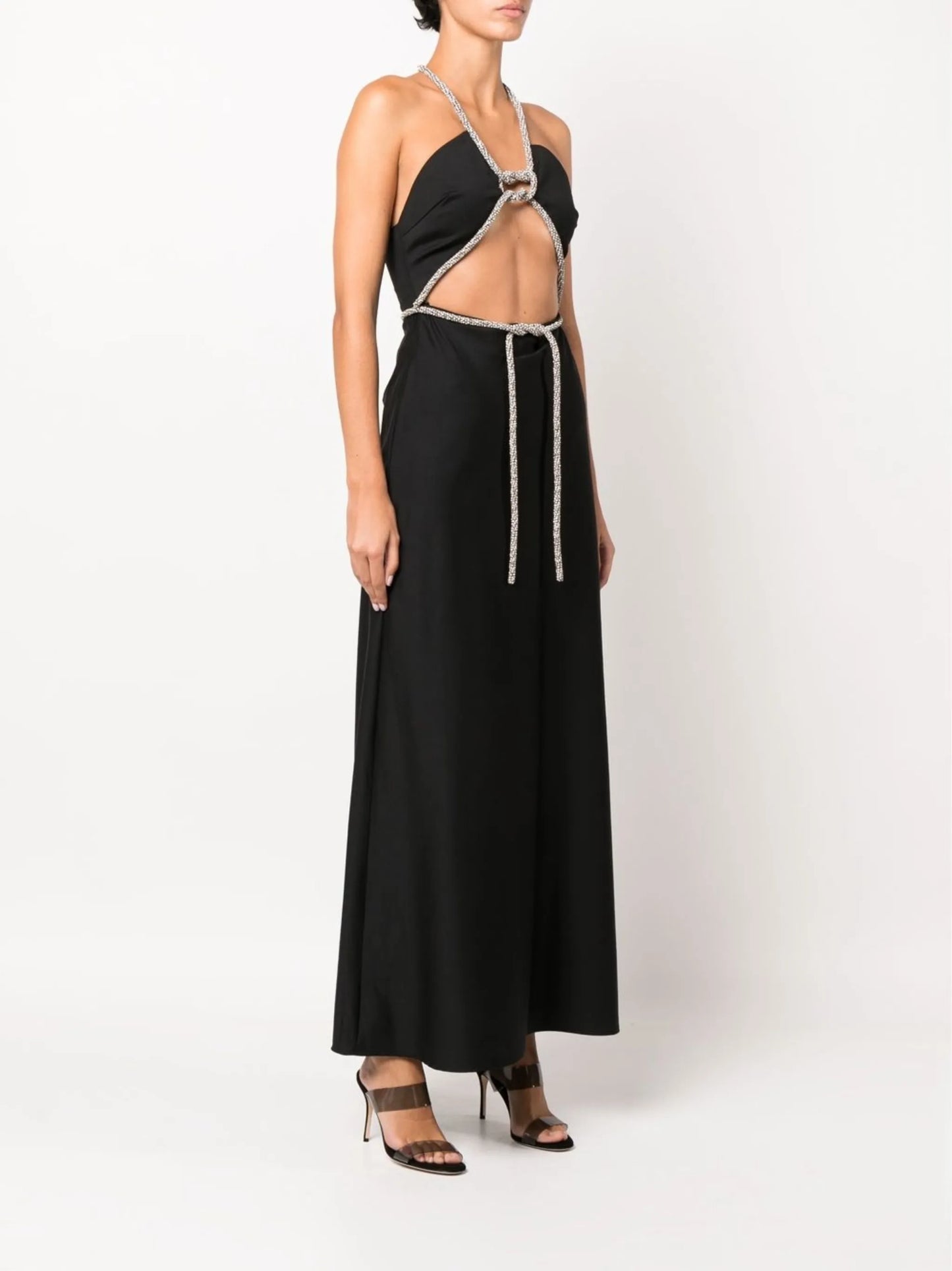 crystal-embellished detail gown