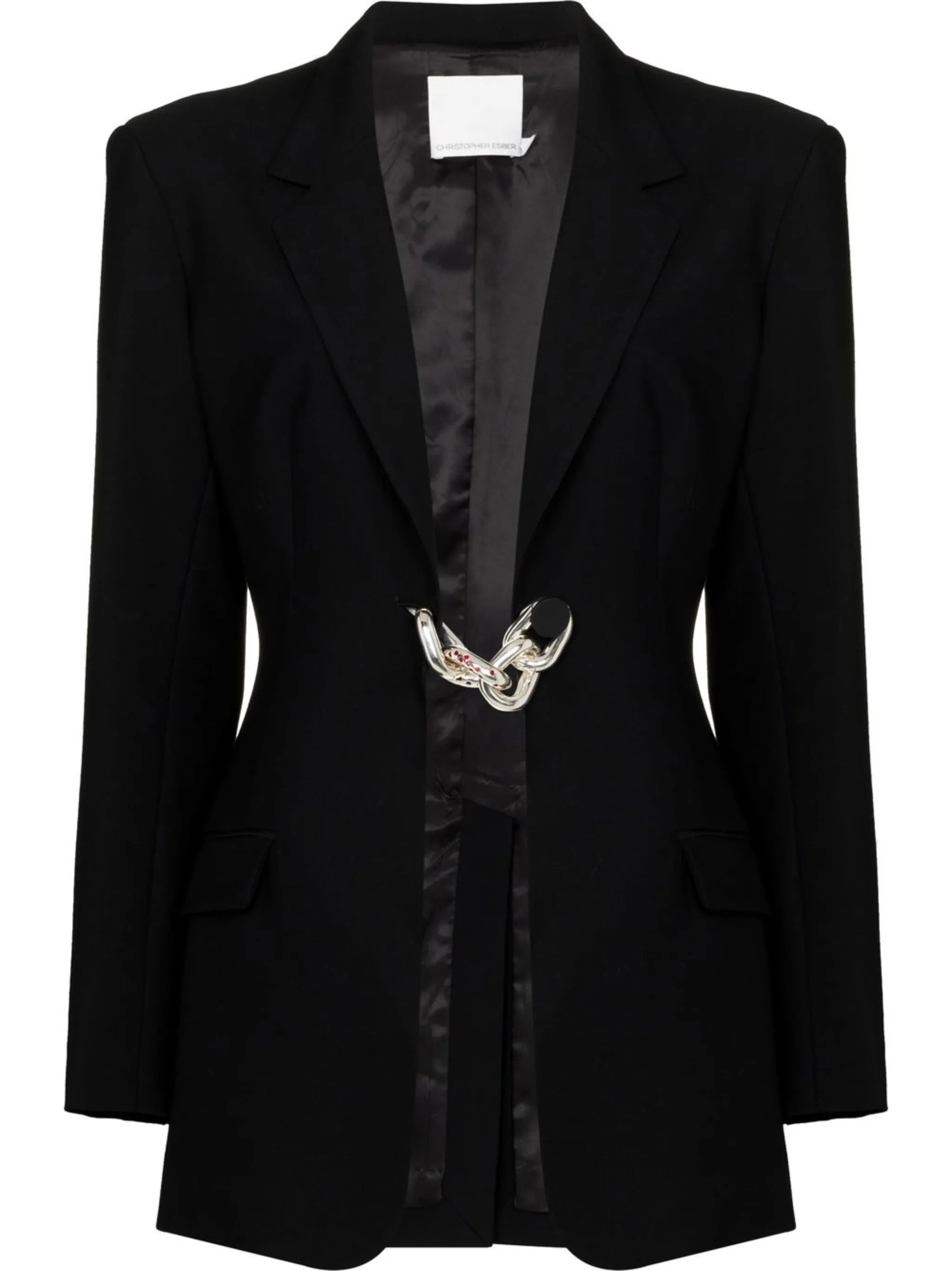 Pierced Chain single-breasted blazer